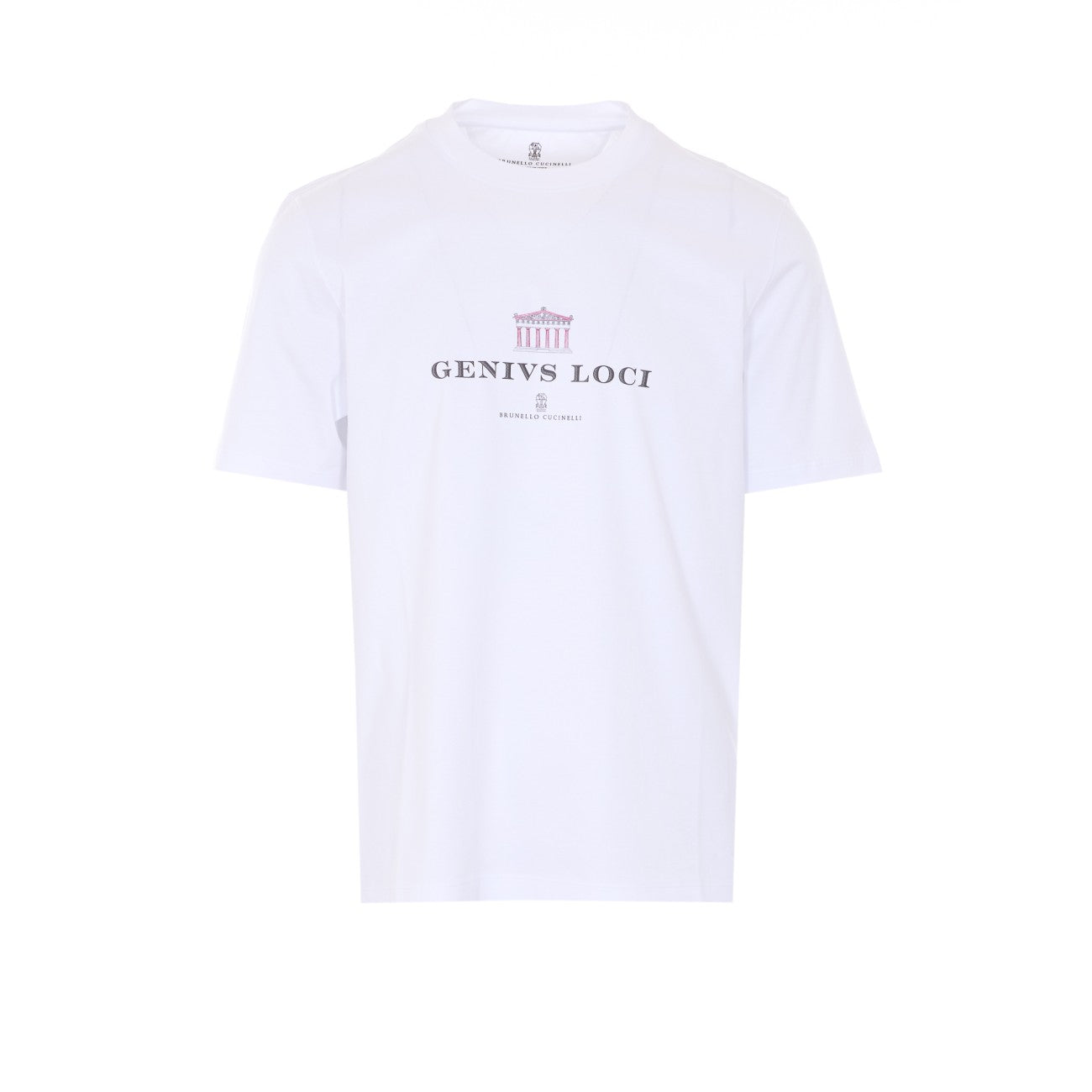 Brunello Cucinelli Men Genius Loci Printed Logo T-Shirt BRUNELLO CUCINELLI