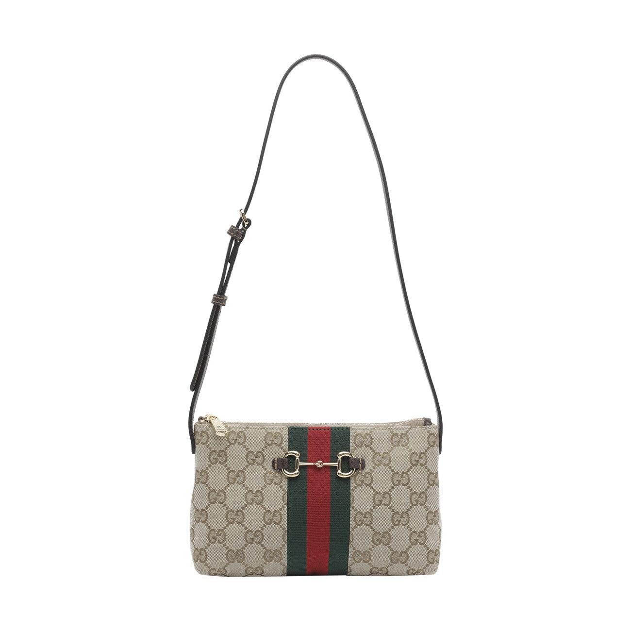 Gucci Women Gg Fabric Crossbody Bag With Web Tape Detail GUCCI