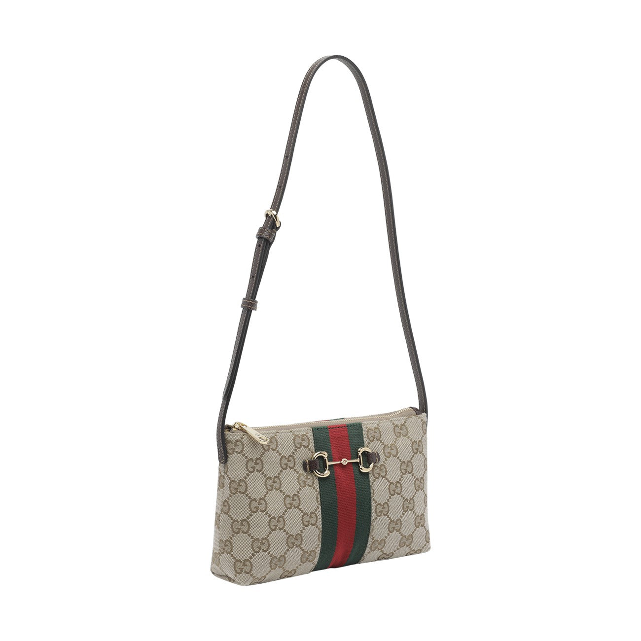 Gucci Women Gg Fabric Crossbody Bag With Web Tape Detail GUCCI