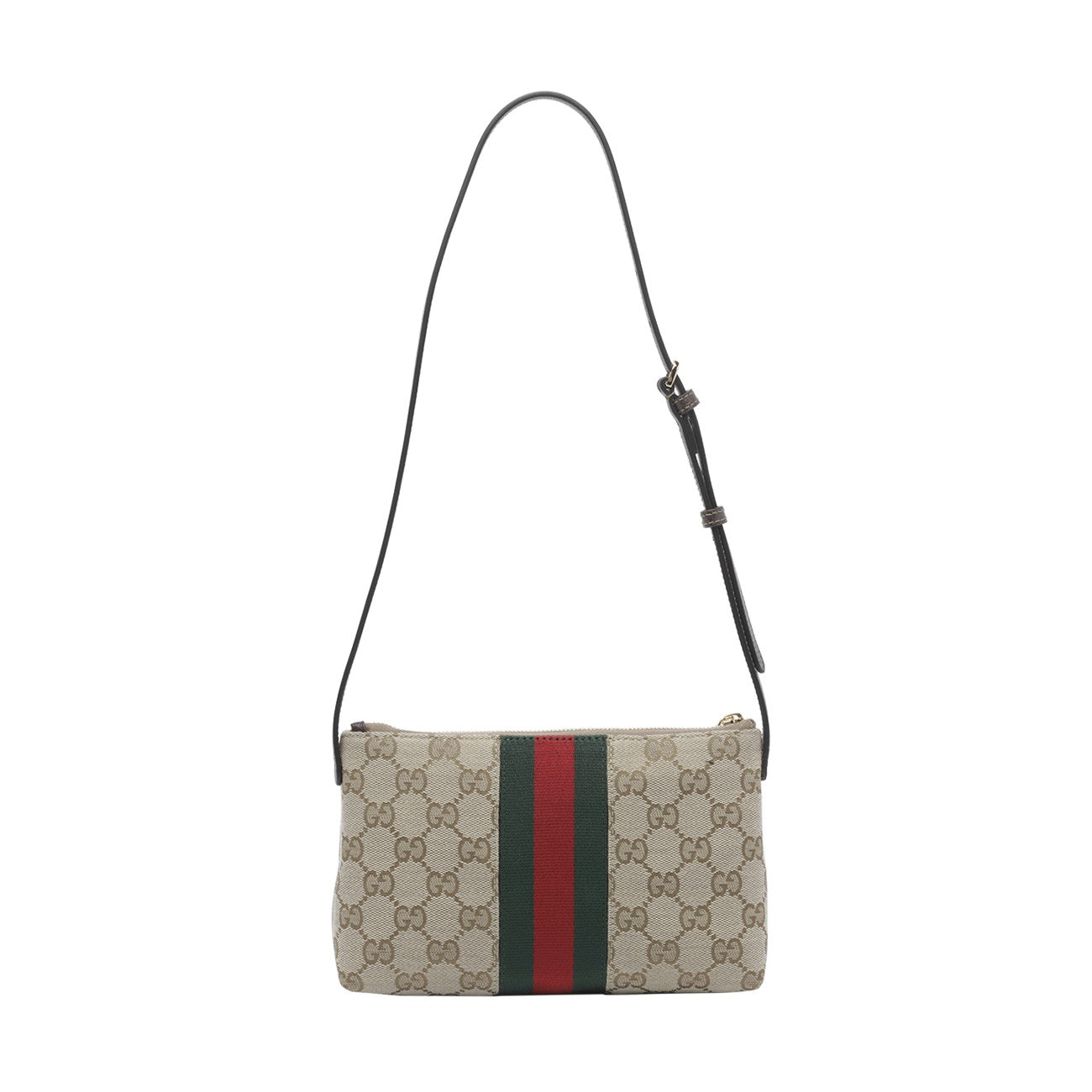 Gucci Women Gg Fabric Crossbody Bag With Web Tape Detail GUCCI