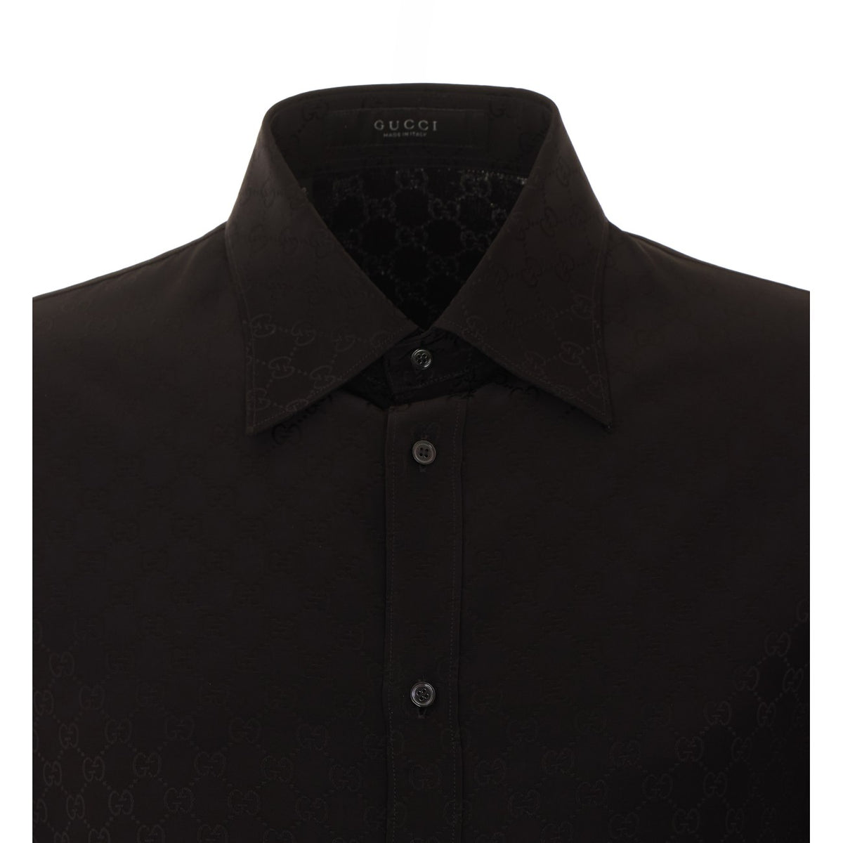 Gucci Men Gg Fluid Fabric Shirt GUCCI