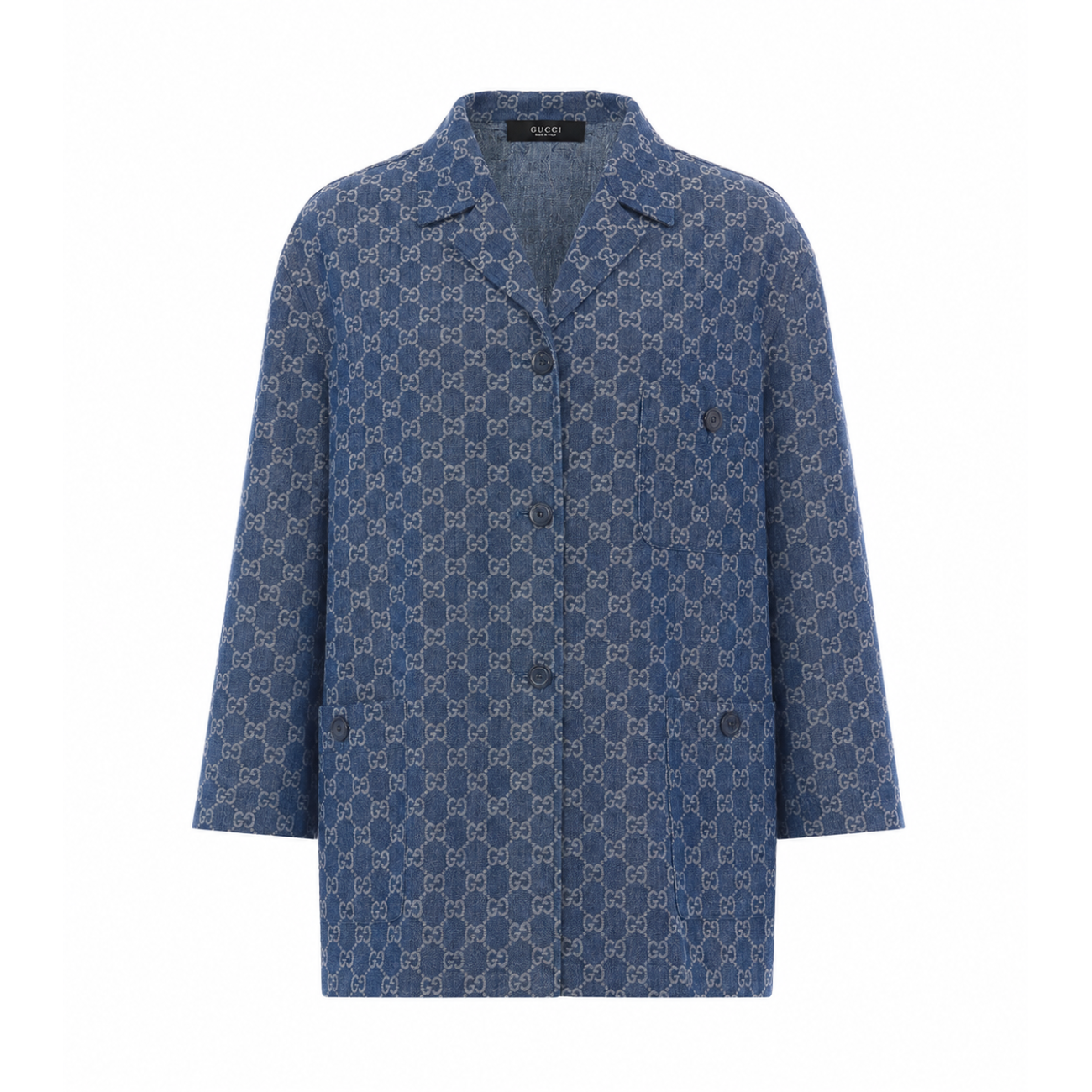 Gucci Women Gg Jacquard Denim Jacket GUCCI