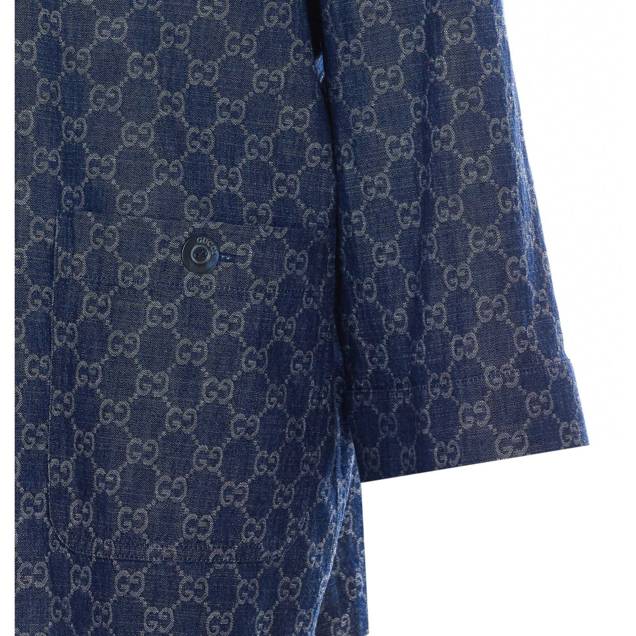 Gucci Women Gg Jacquard Denim Jacket GUCCI