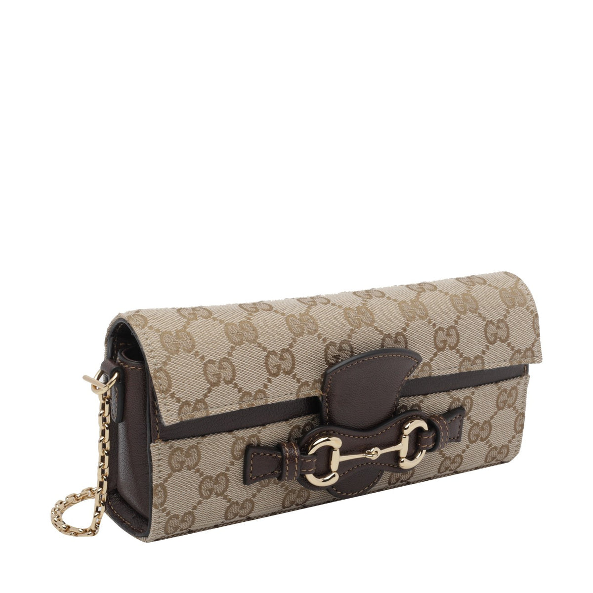 Gucci Women Gg Logo Horse Clip Chain Wallet GUCCI