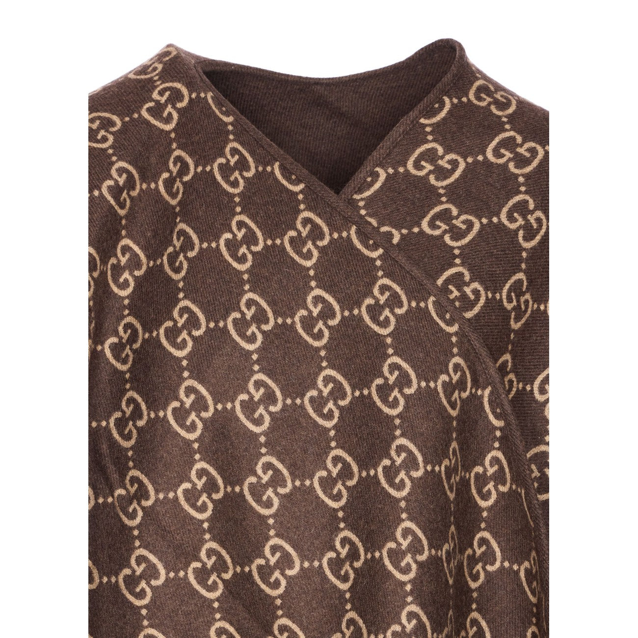 Gucci Women Gg Wool Jacquard Cape GUCCI