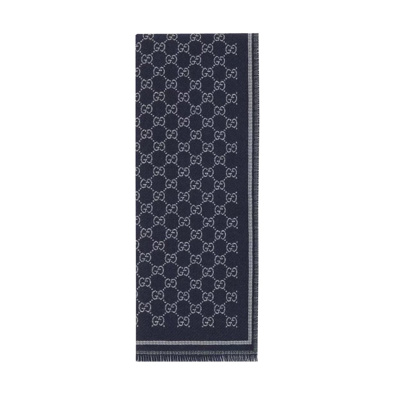 Gucci Men Gg Wool Jacquard Scarf GUCCI