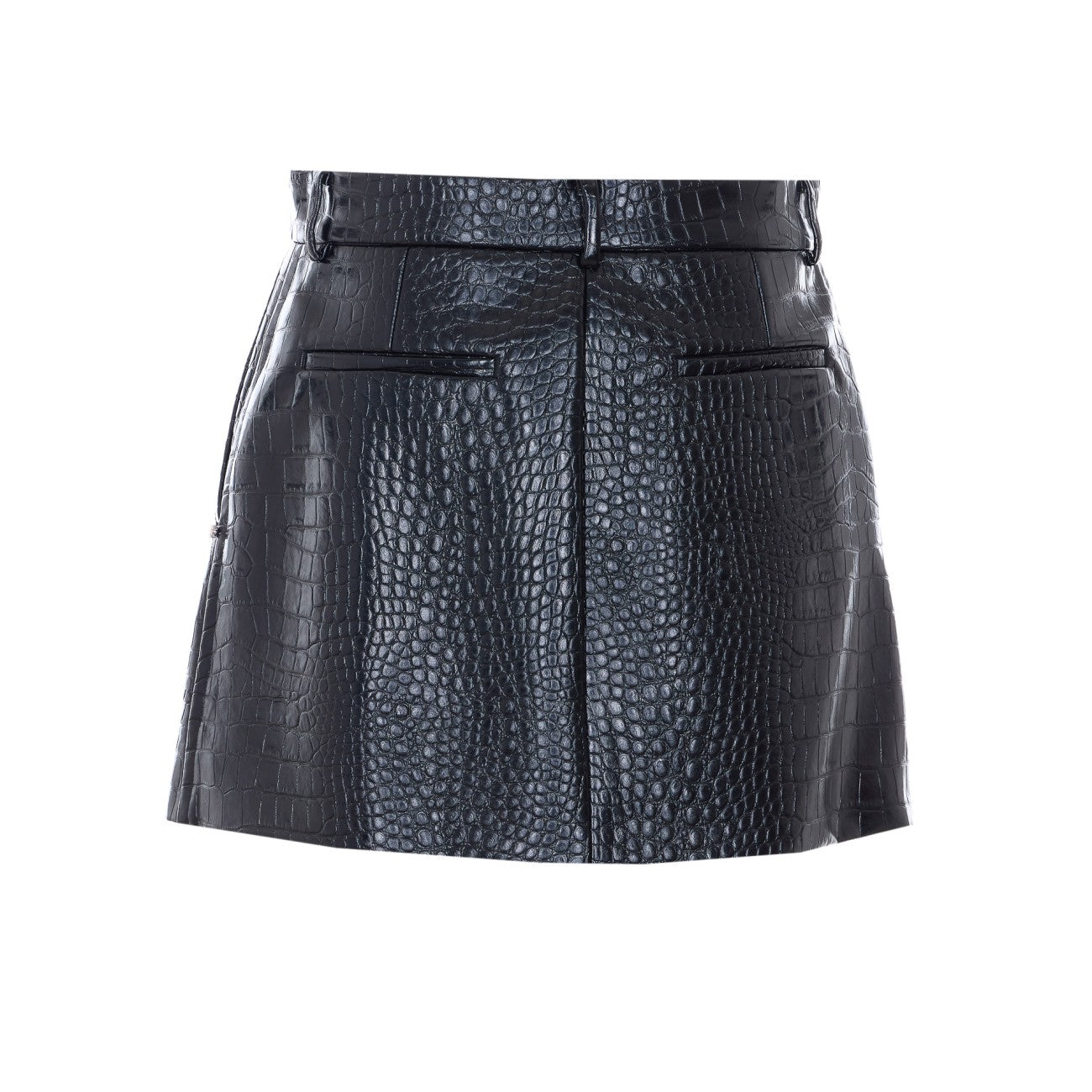 Sportmax Women Gleba Alligator Effect Paint Mini Skirt SPORTMAX