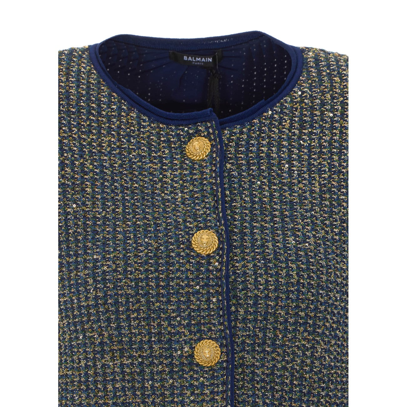 Balmain Women Glittered Tweed Cardigan BALMAIN
