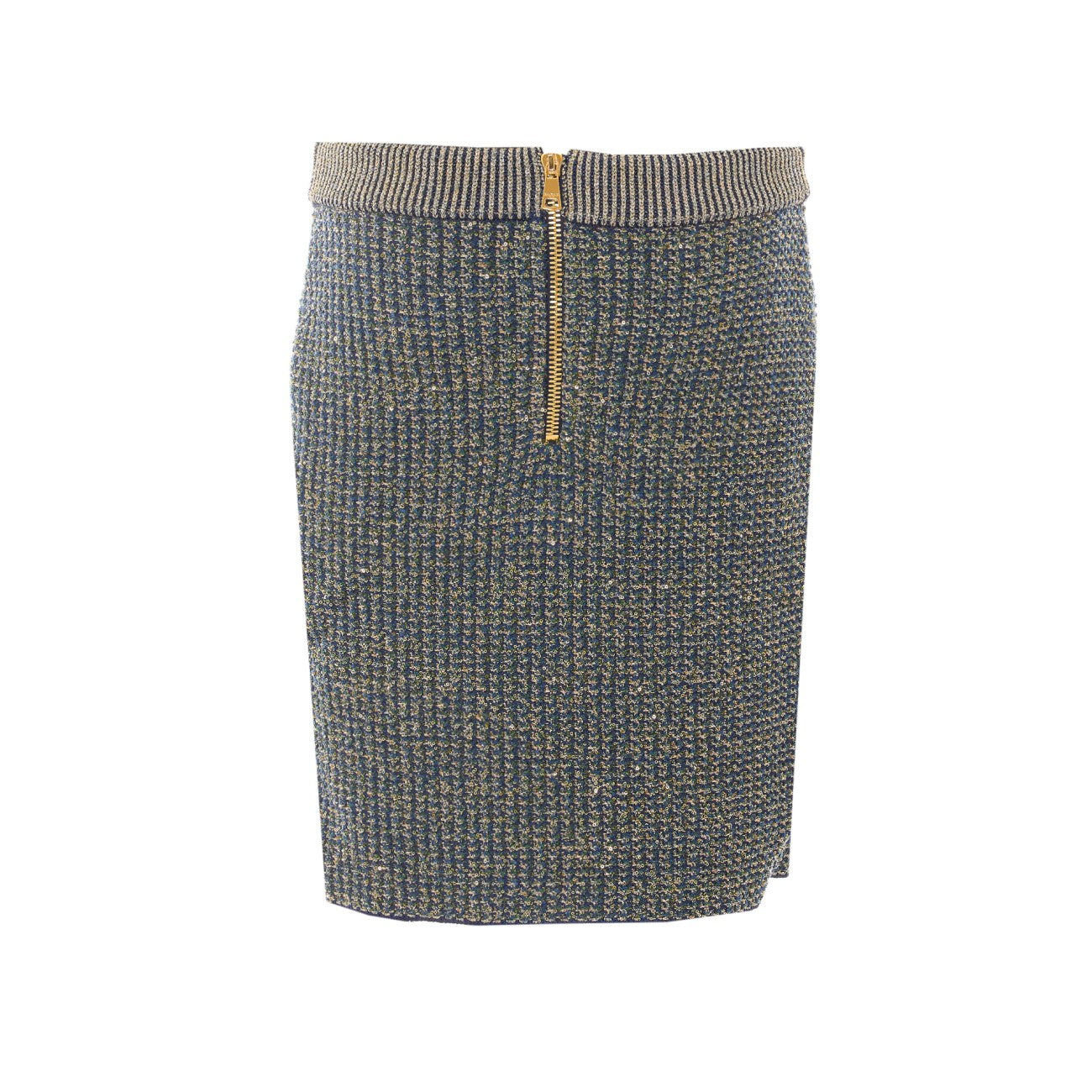 Balmain Women Glittered Tweed Knit Short Skirt BALMAIN