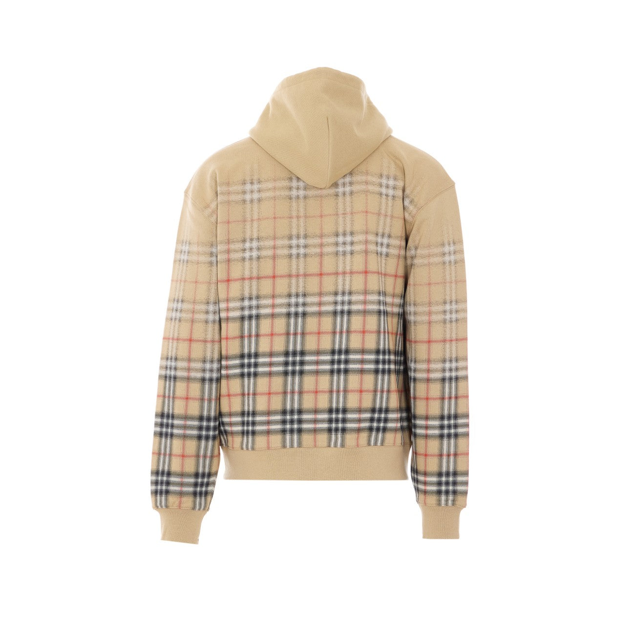 Burberry Men Gradient Check Zipped Hoodie BURBERRY