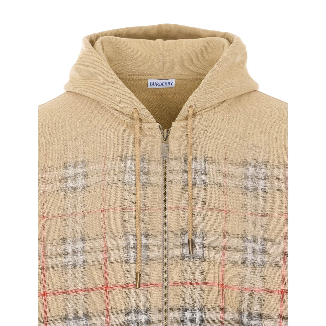 Burberry Men Gradient Check Zipped Hoodie BURBERRY