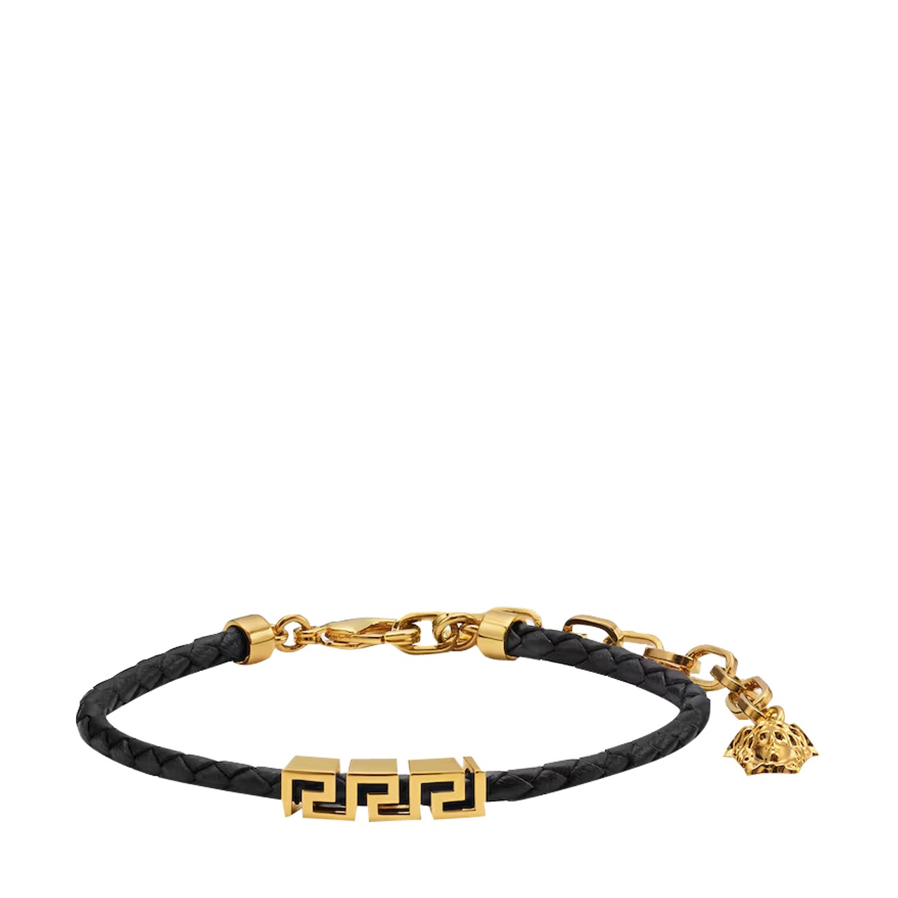 Versace Men Greca Leather Bracelet VERSACE