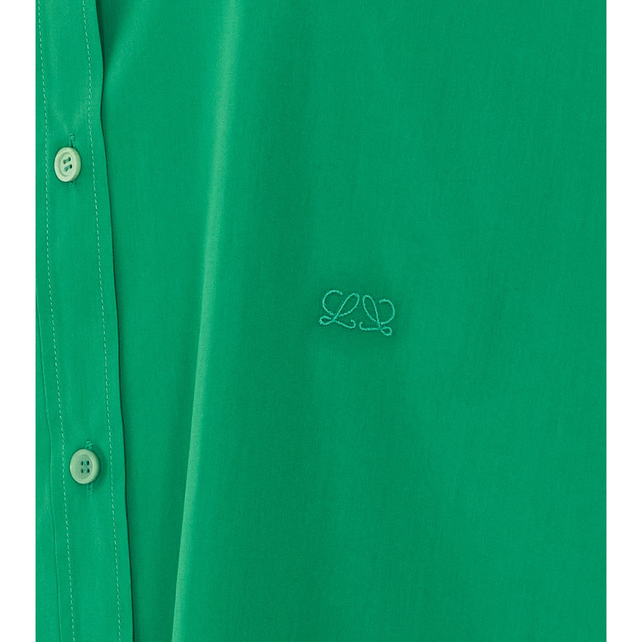Loewe Women Green Cotton Chemisier LOEWE