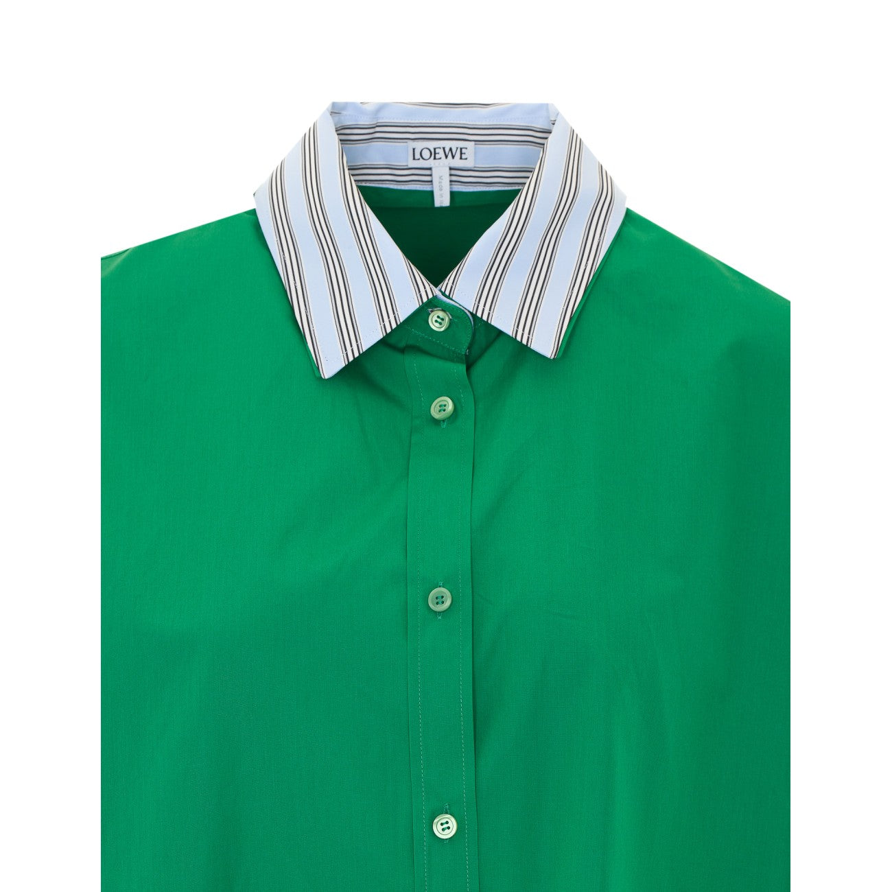 Loewe Women Green Cotton Chemisier LOEWE