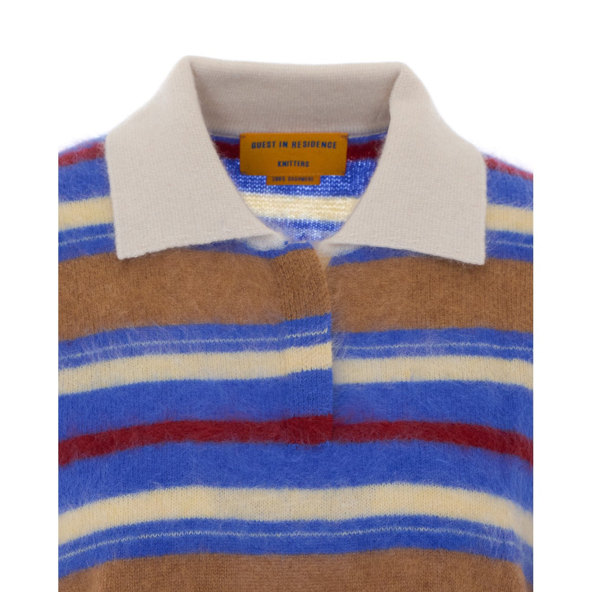 Guest In Residence Women Grizzly Cropped Rugby Polo Sweater GUEST IN RESIDENCE