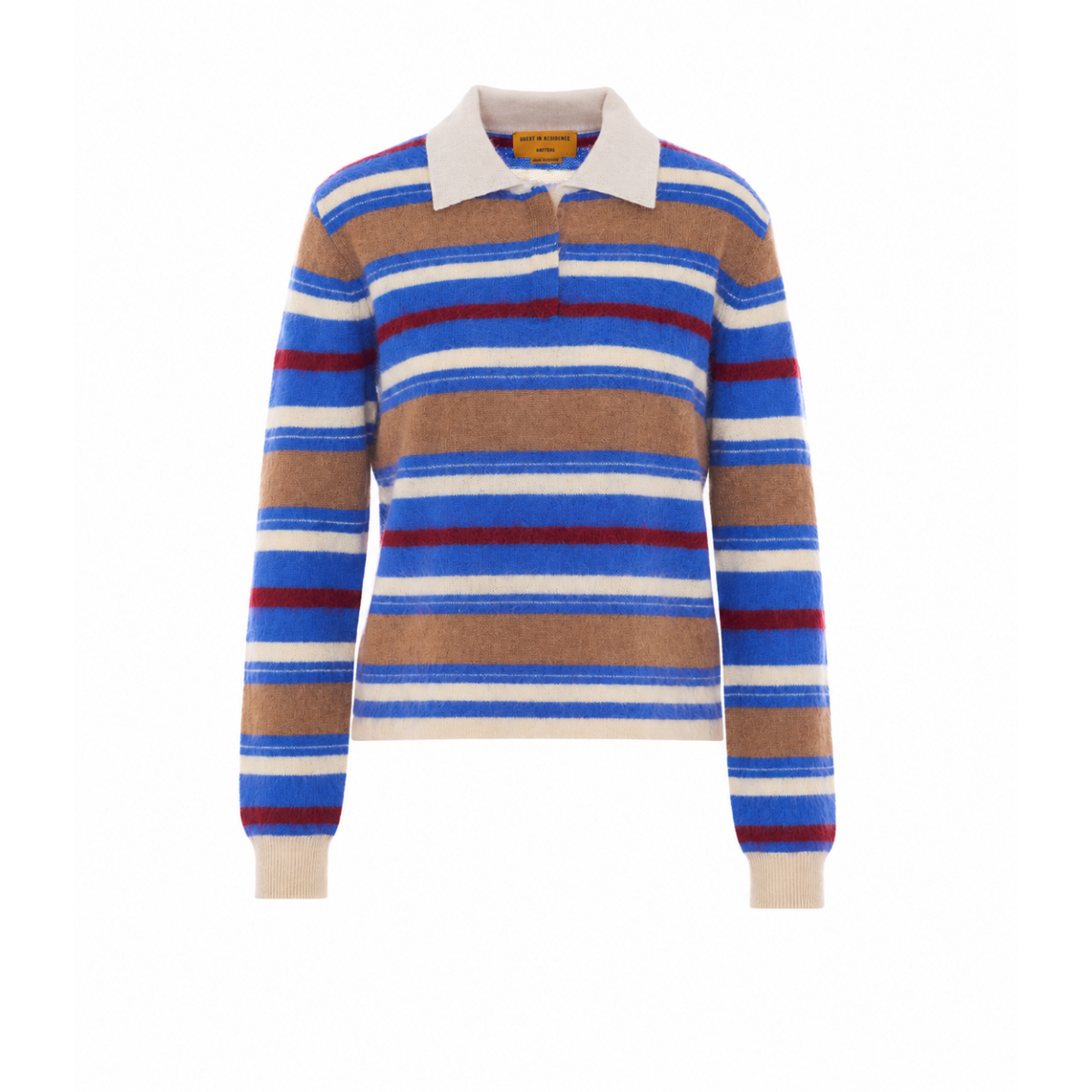 Guest In Residence Women Grizzly Cropped Rugby Polo Sweater GUEST IN RESIDENCE
