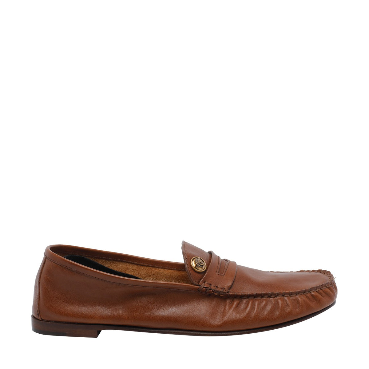 Versace Men Guanto Leather Loafers VERSACE