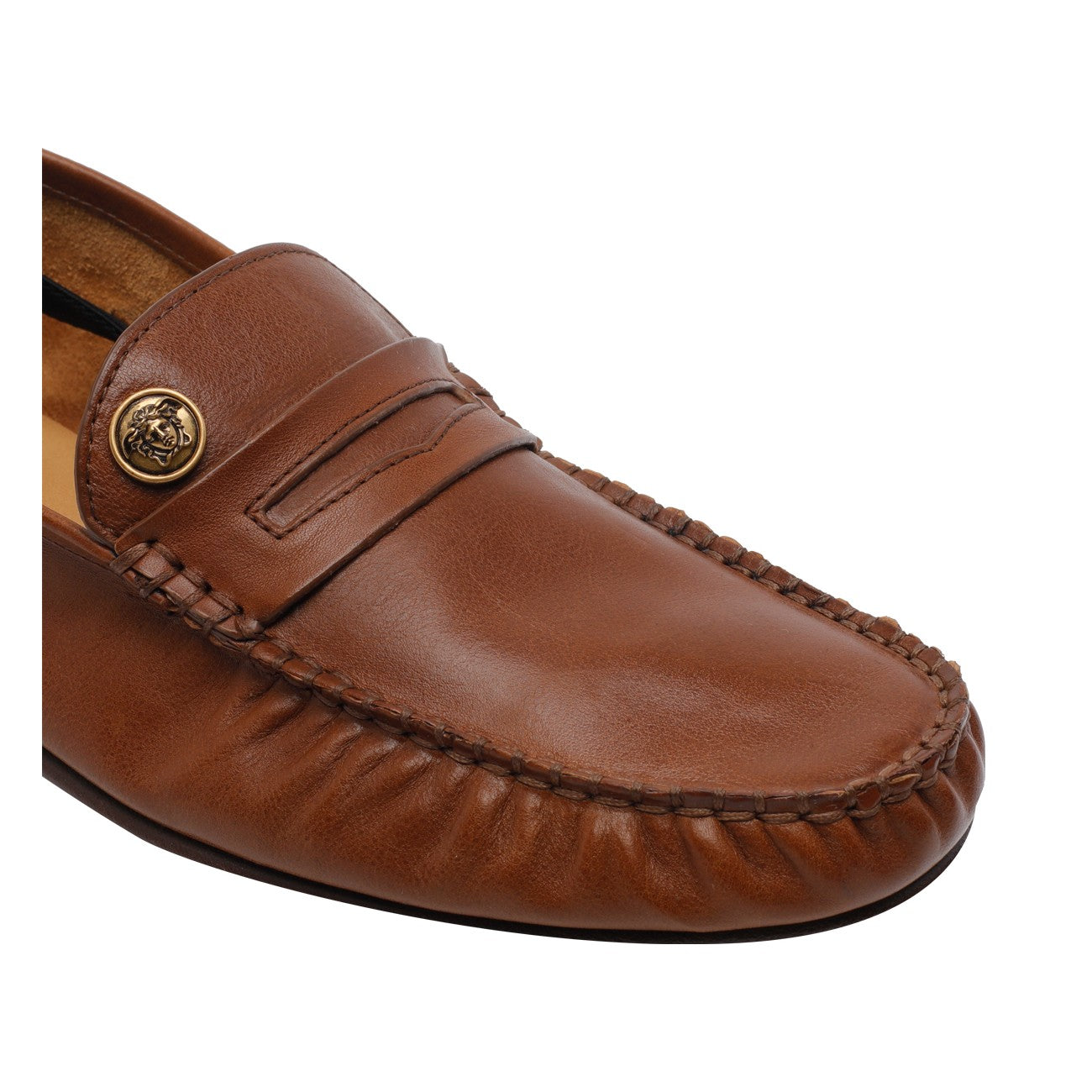 Versace Men Guanto Leather Loafers VERSACE