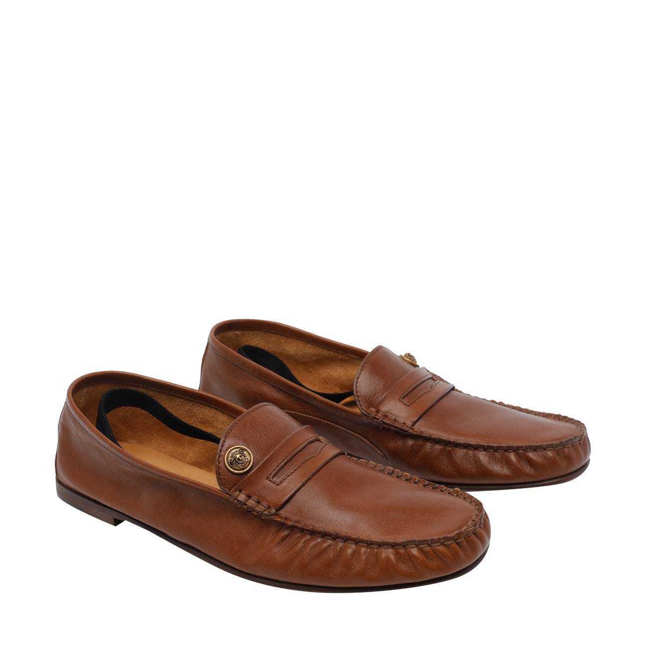 Versace Men Guanto Leather Loafers VERSACE