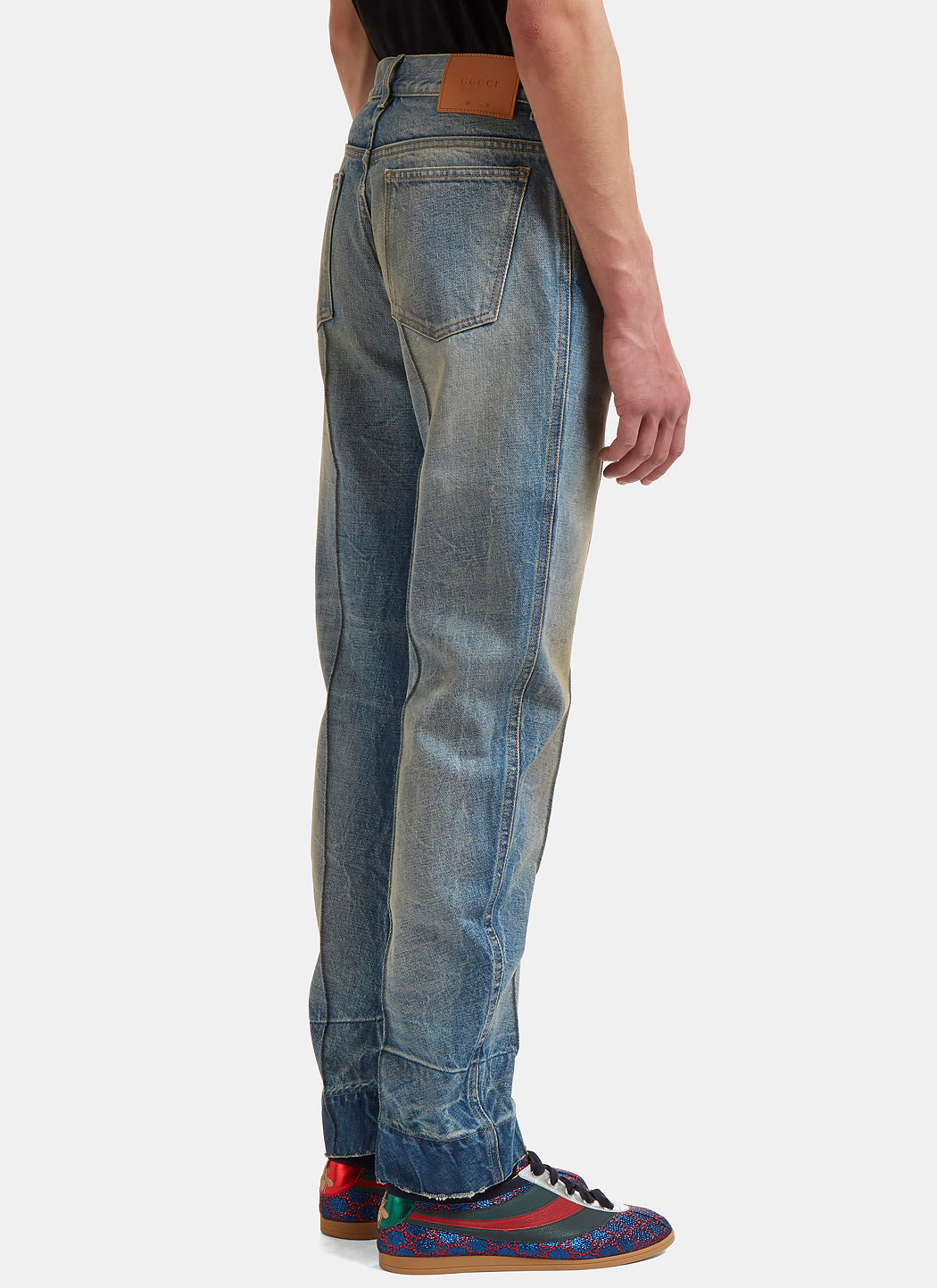 Gucci Men Distressed Stone Washed Jeans GUCCI