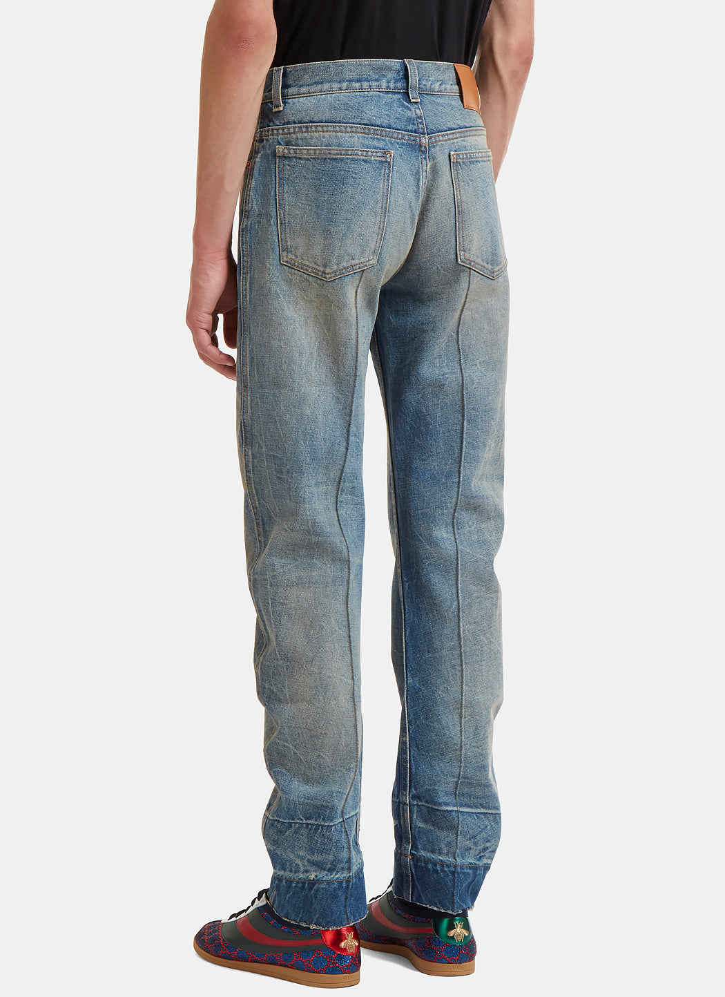 Gucci Men Distressed Stone Washed Jeans GUCCI