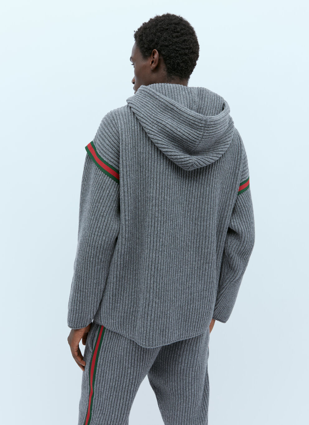 Gucci Men Wool Cashmere Hooded Sweater