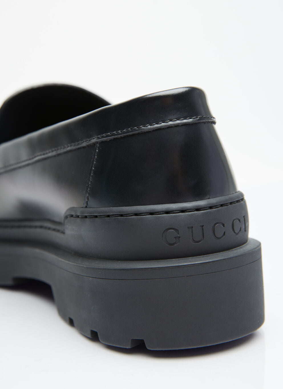 Gucci Men Interlocking G Leather Loafers