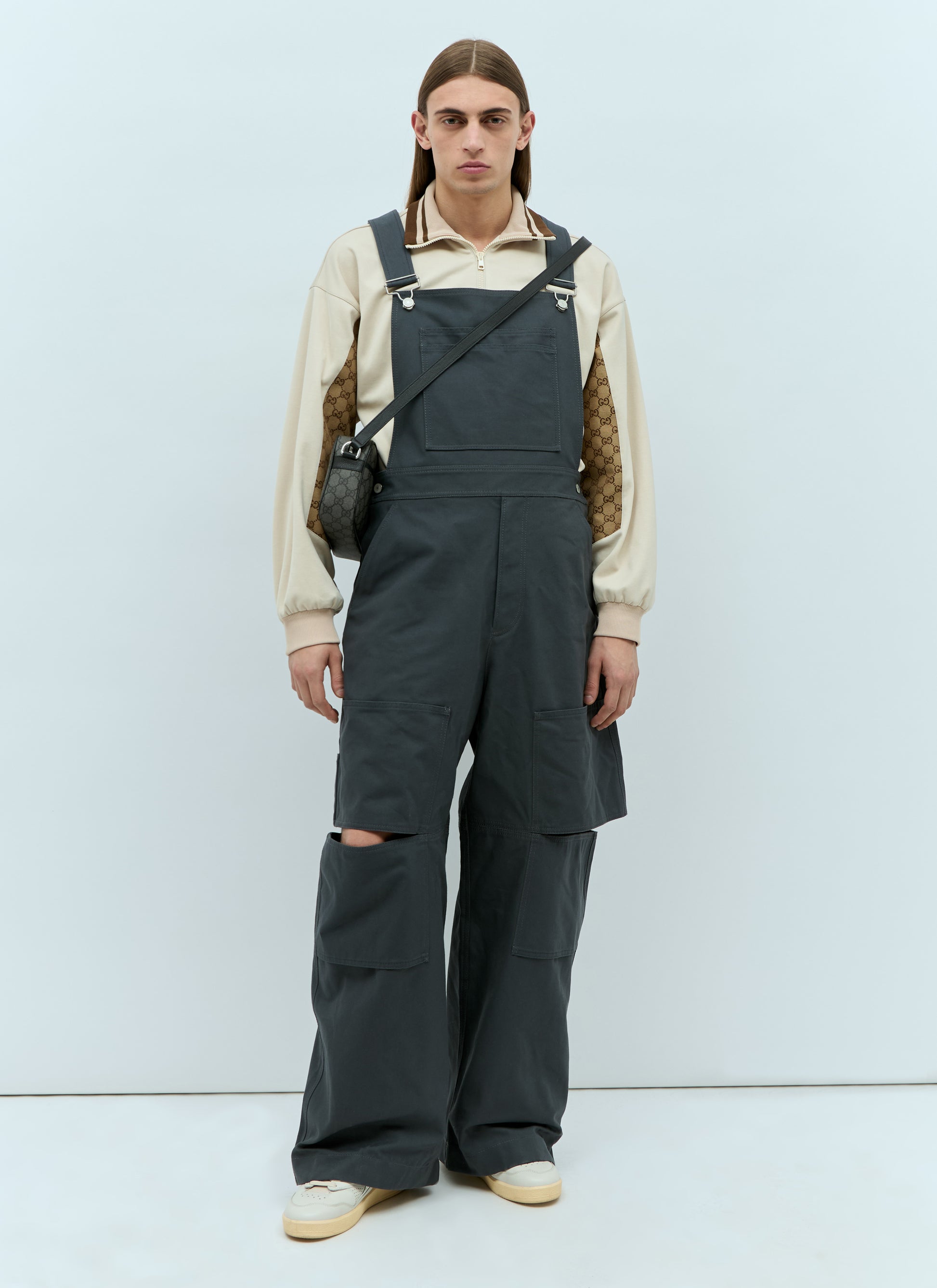 Gucci Men Logo Patch Dungarees GUCCI