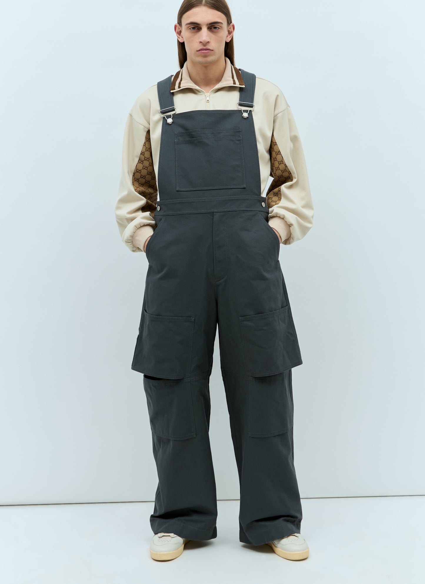 Gucci Men Logo Patch Dungarees GUCCI
