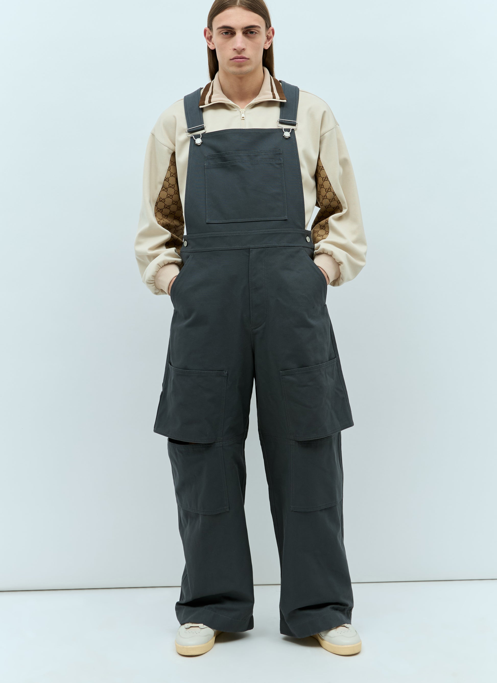 Gucci Men Logo Patch Dungarees GUCCI