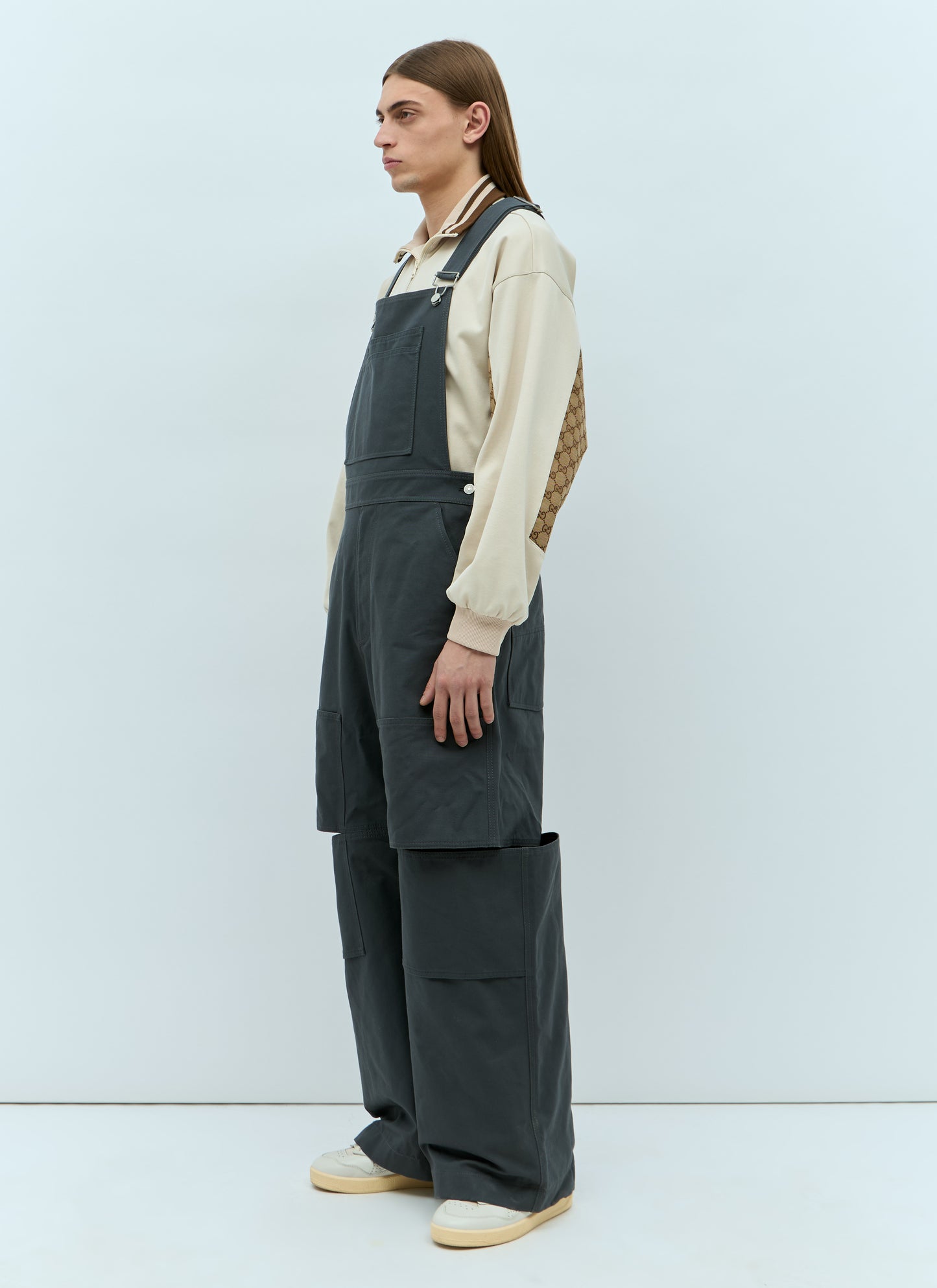 Gucci Men Logo Patch Dungarees GUCCI