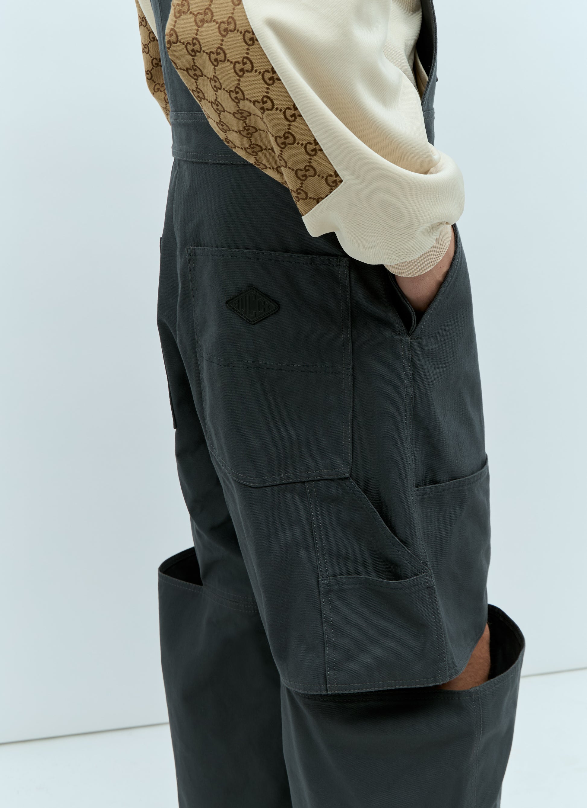 Gucci Men Logo Patch Dungarees GUCCI