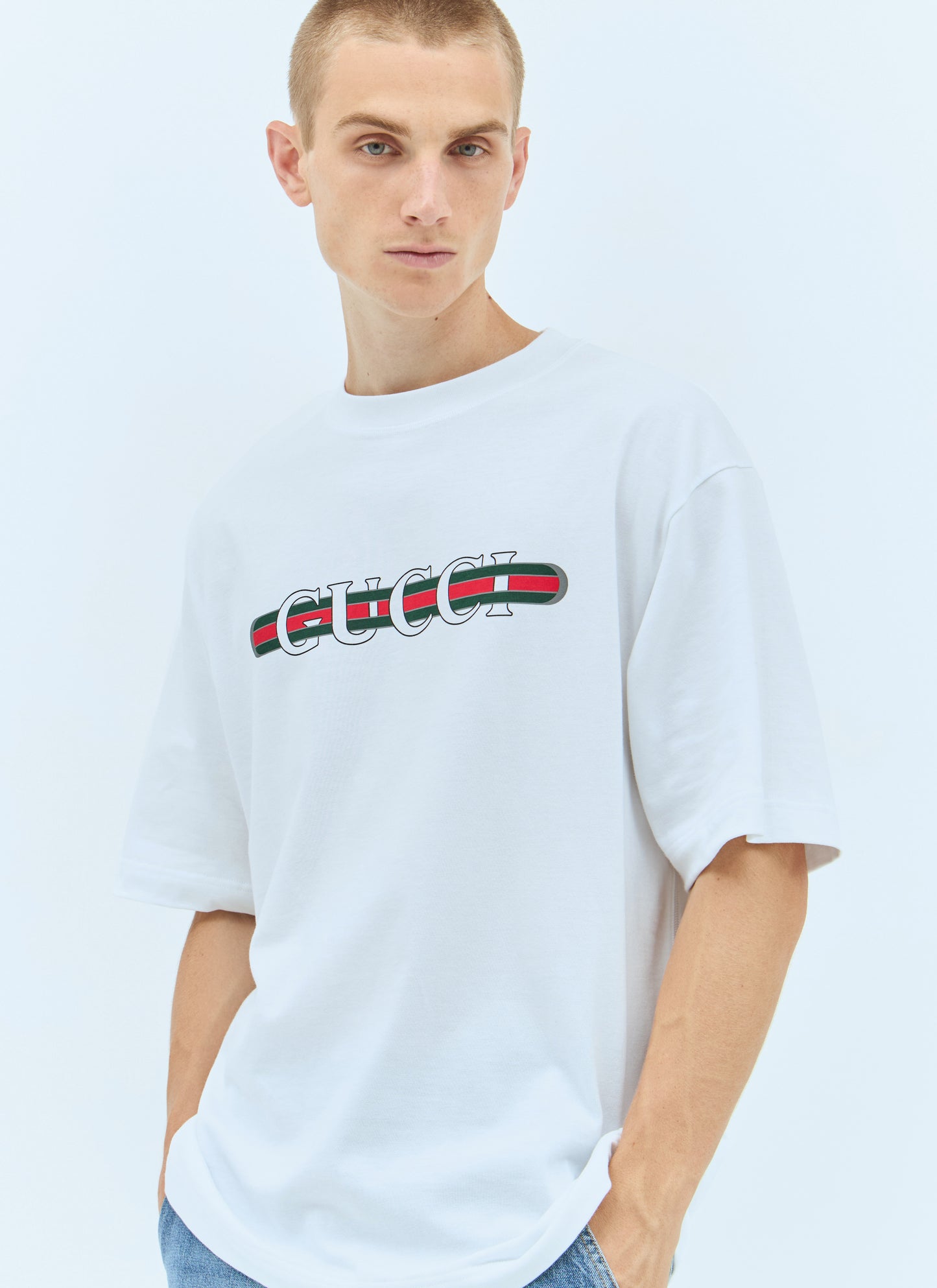 Gucci Men Logo Print T-Shirt GUCCI