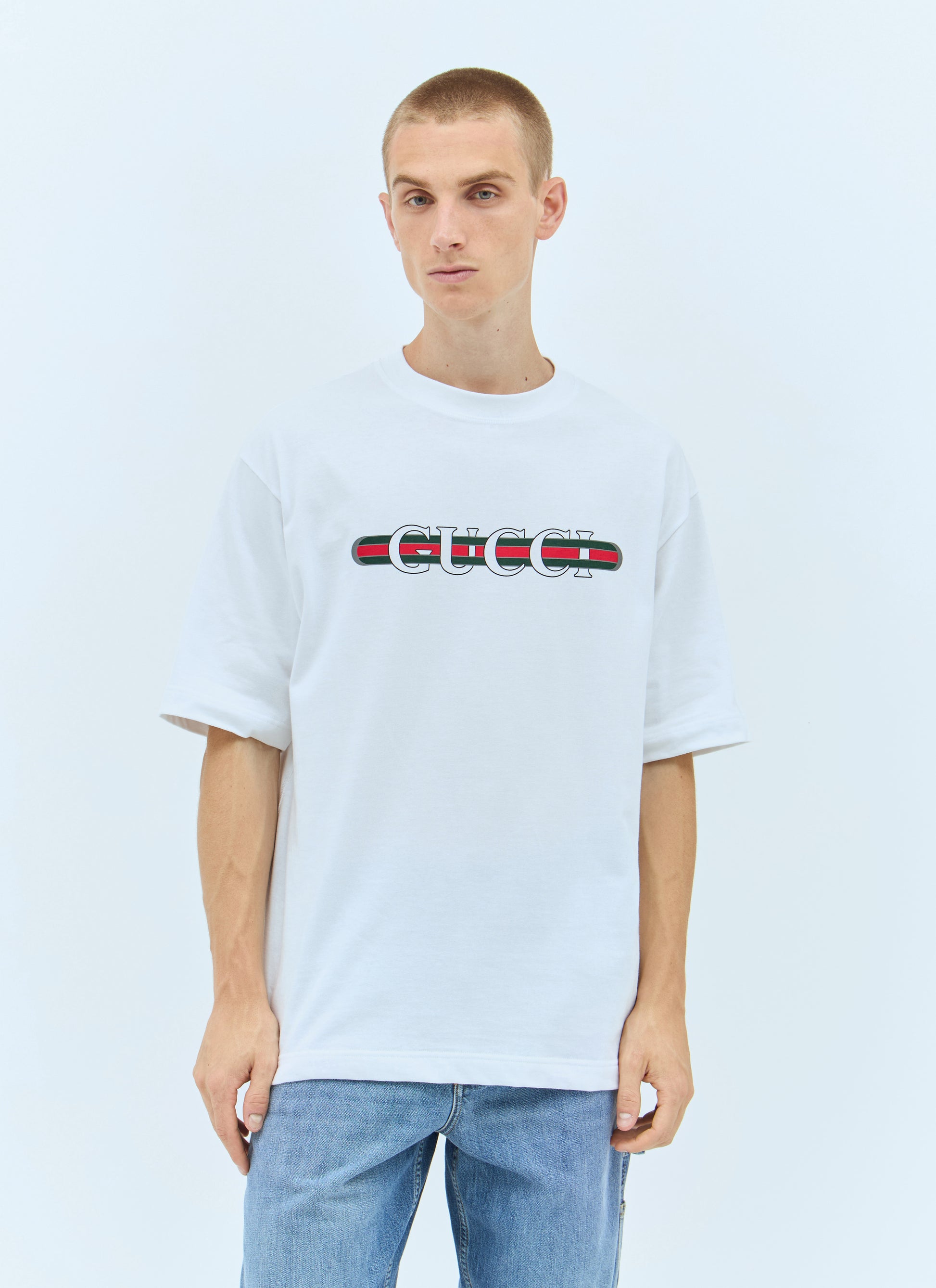 Gucci Men Logo Print T-Shirt GUCCI