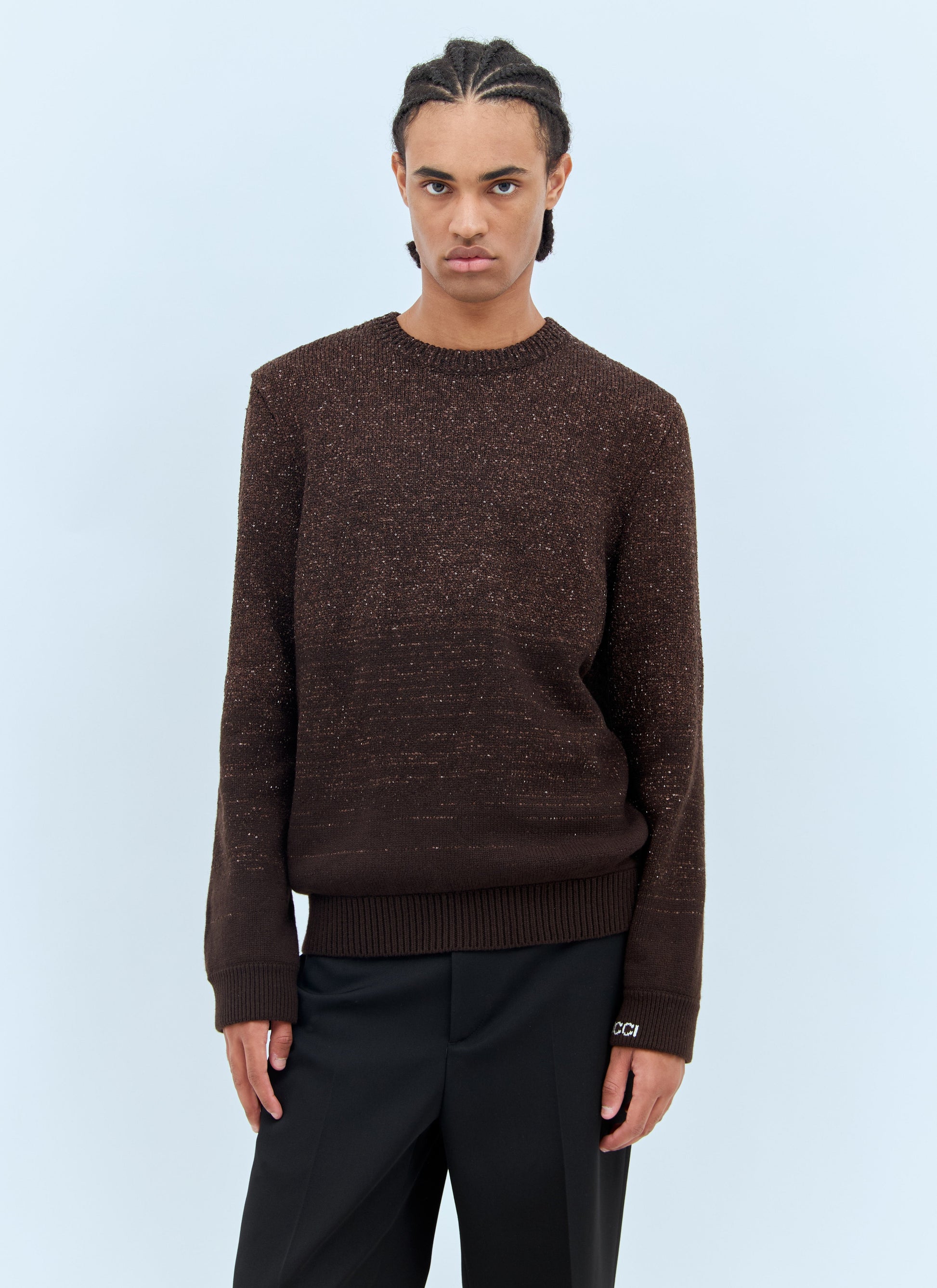 Gucci Men Sequin Crewneck Sweater GUCCI