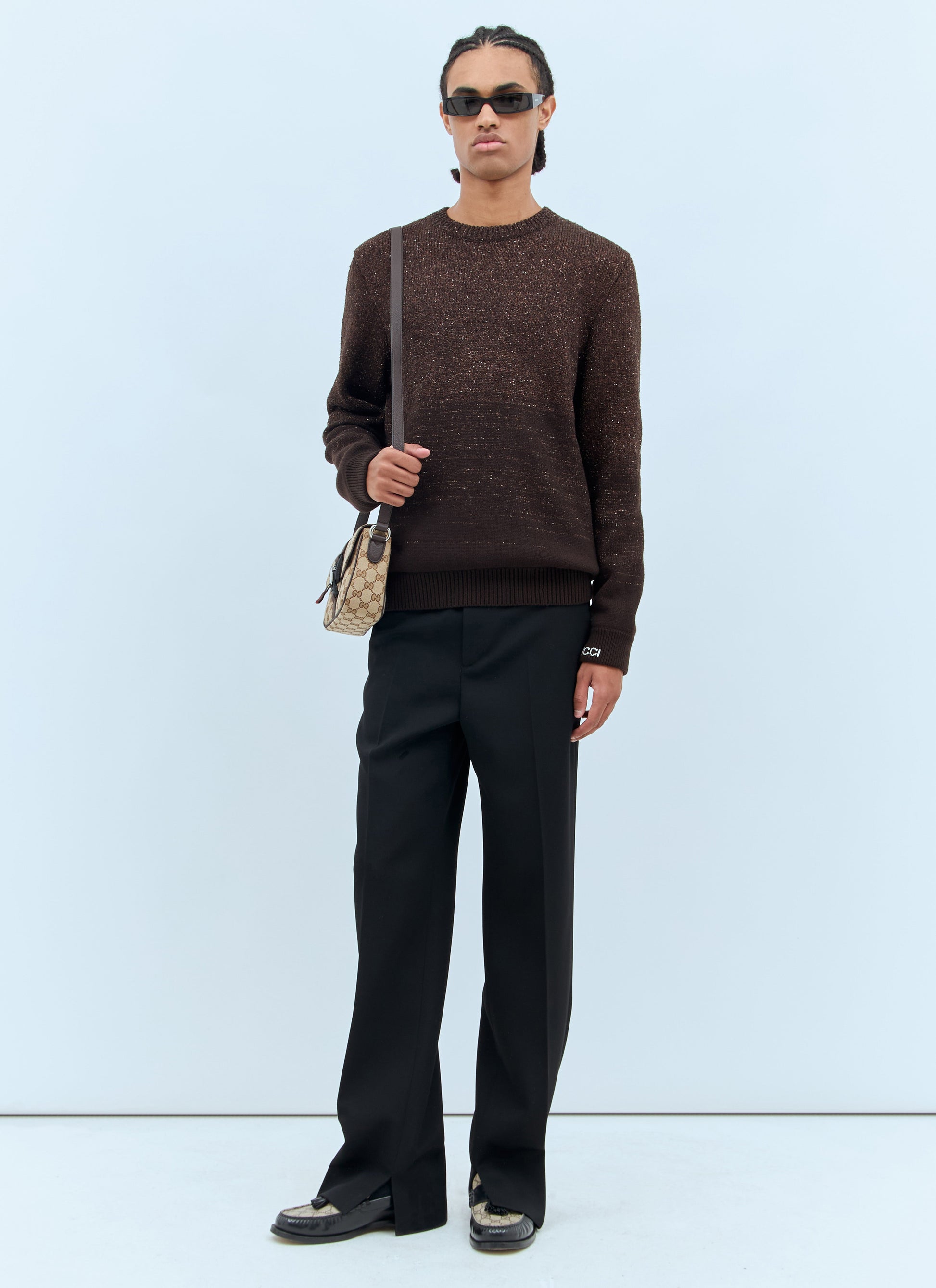 Gucci Men Sequin Crewneck Sweater GUCCI