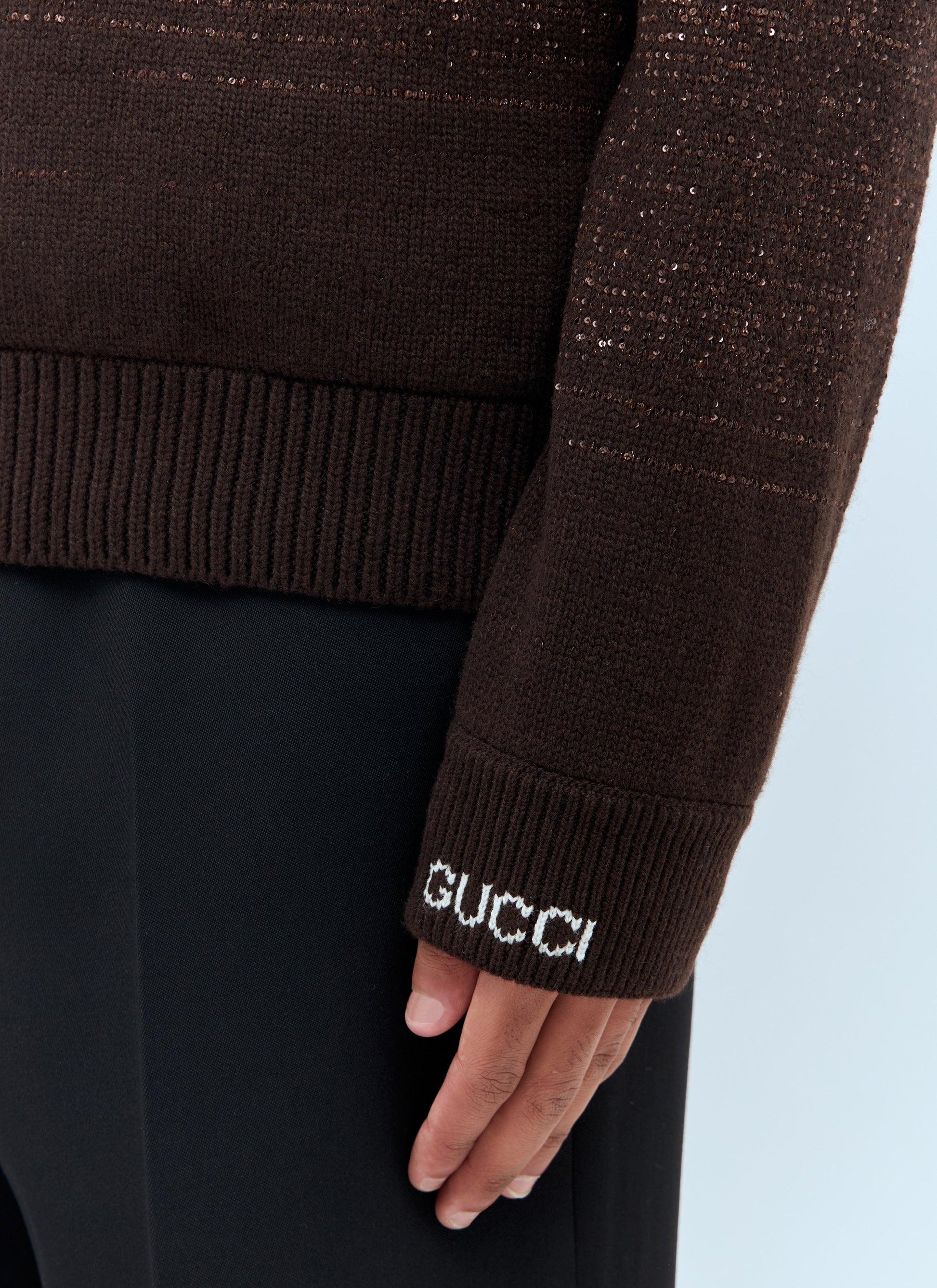 Gucci Men Sequin Crewneck Sweater GUCCI