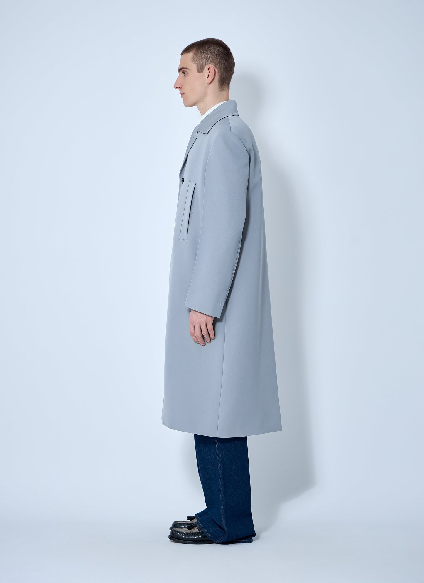 Gucci Men Single-Breasted Wool Coat GUCCI