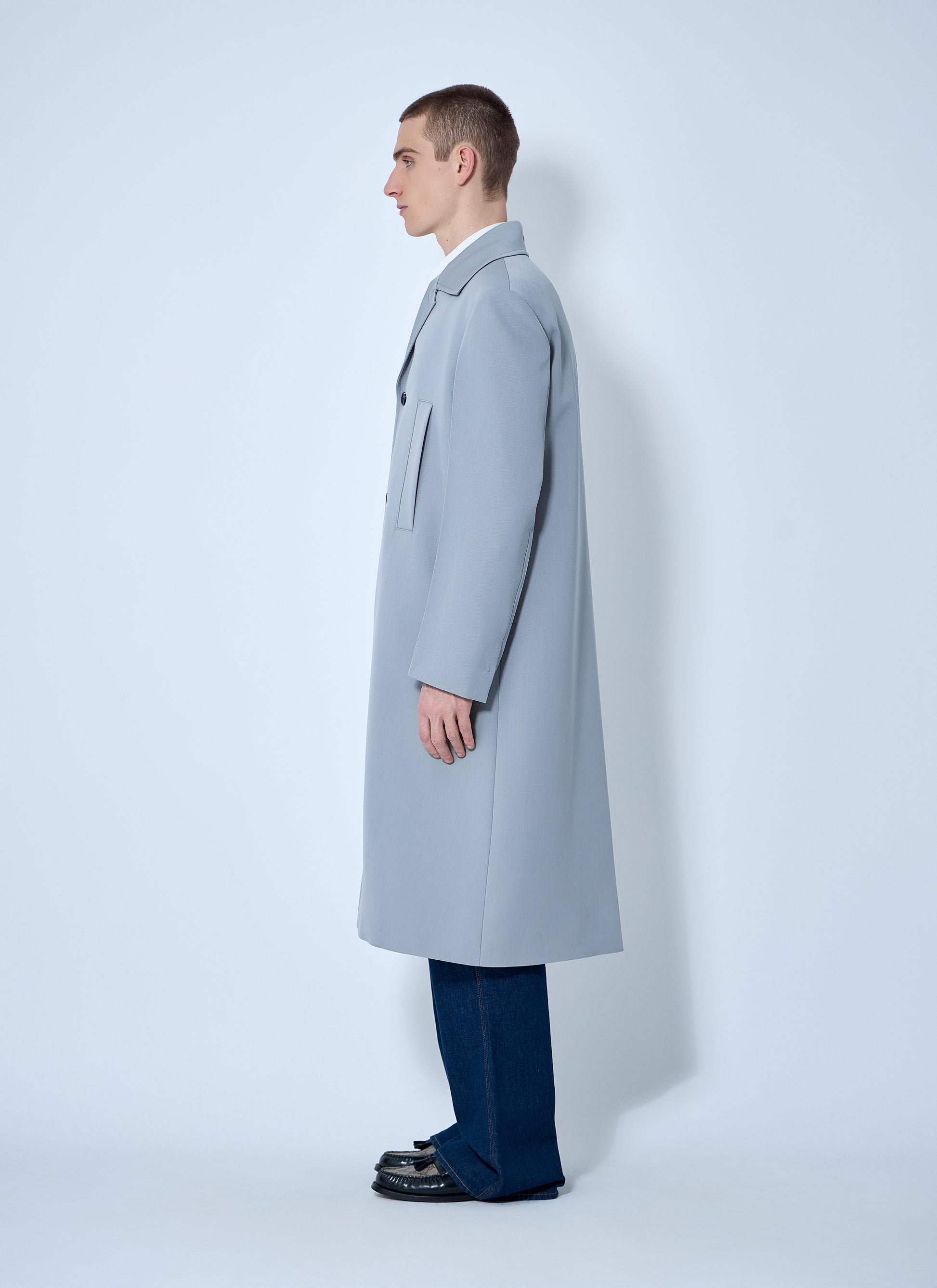 Gucci Men Single-Breasted Wool Coat GUCCI