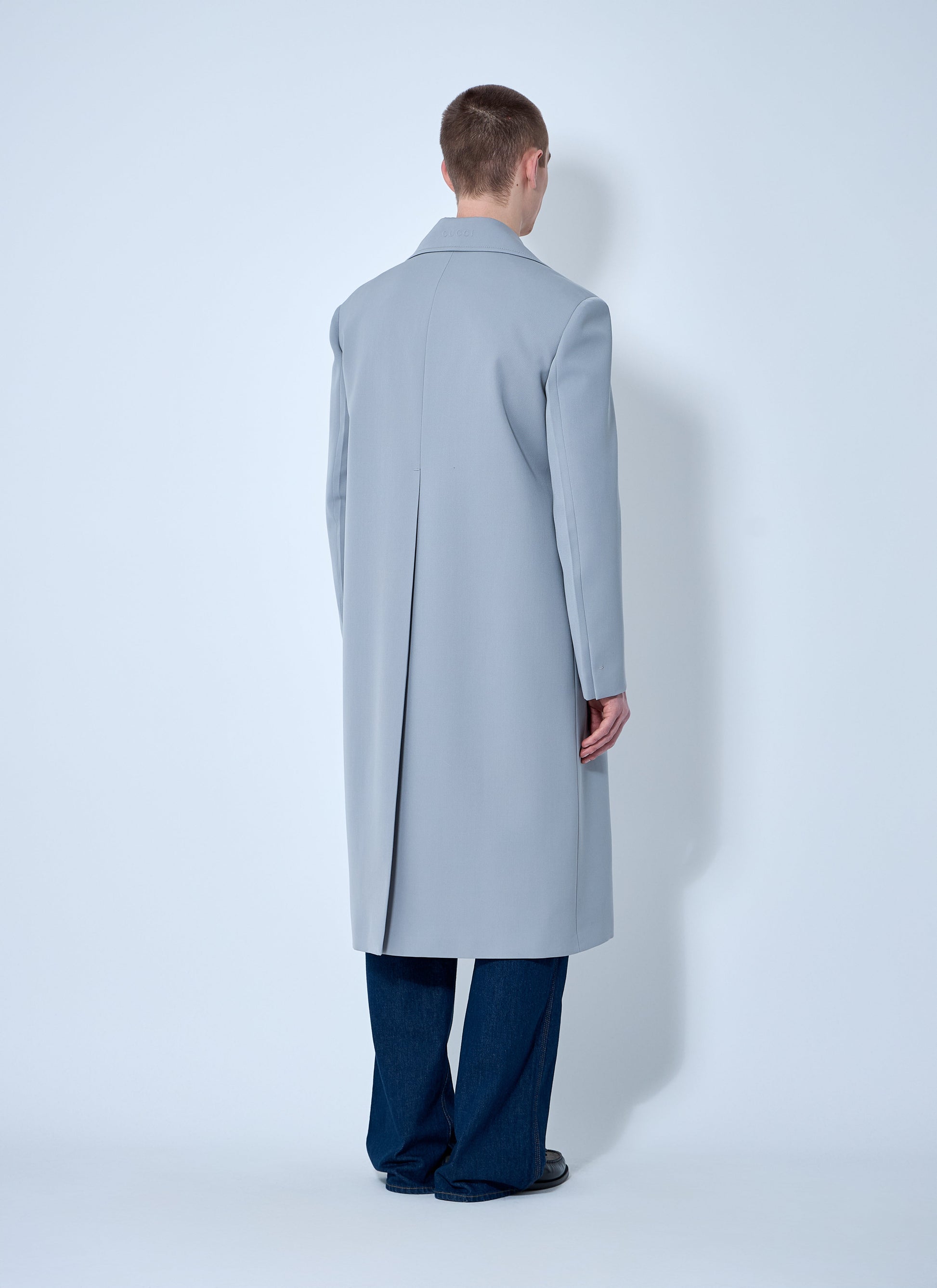 Gucci Men Single-Breasted Wool Coat GUCCI