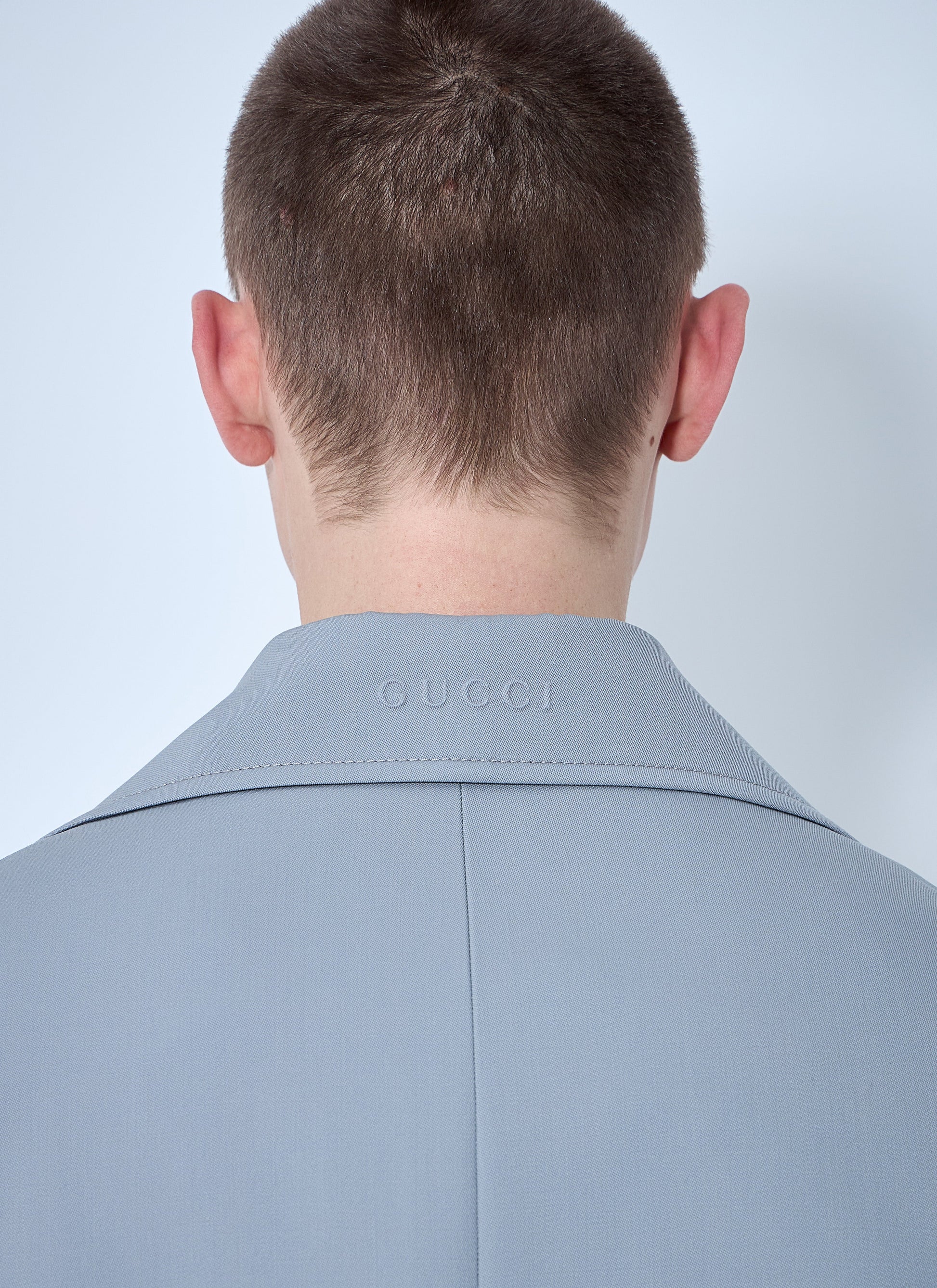 Gucci Men Single-Breasted Wool Coat GUCCI
