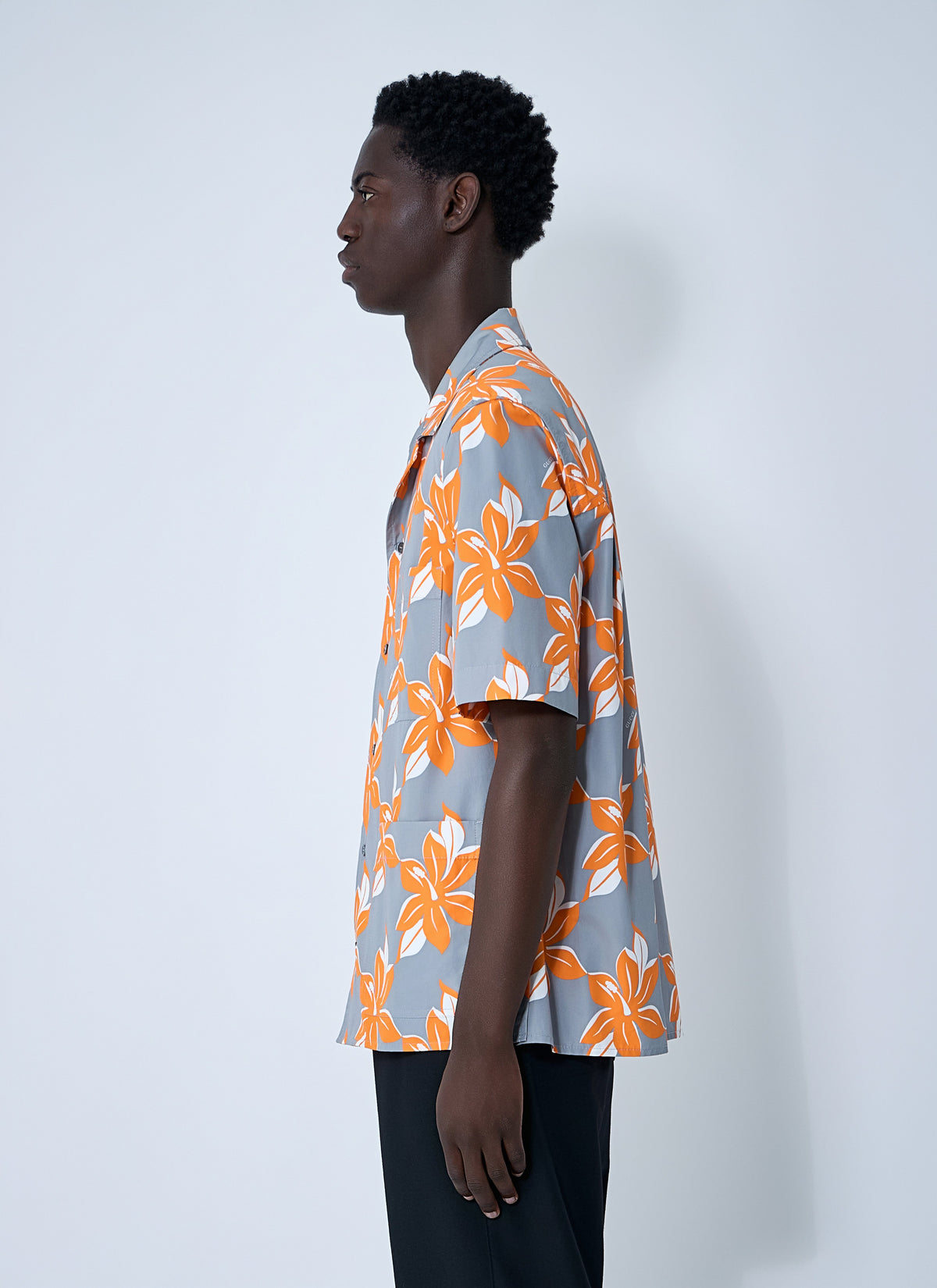 Gucci Men Printed Cotton Poplin Shirt GUCCI