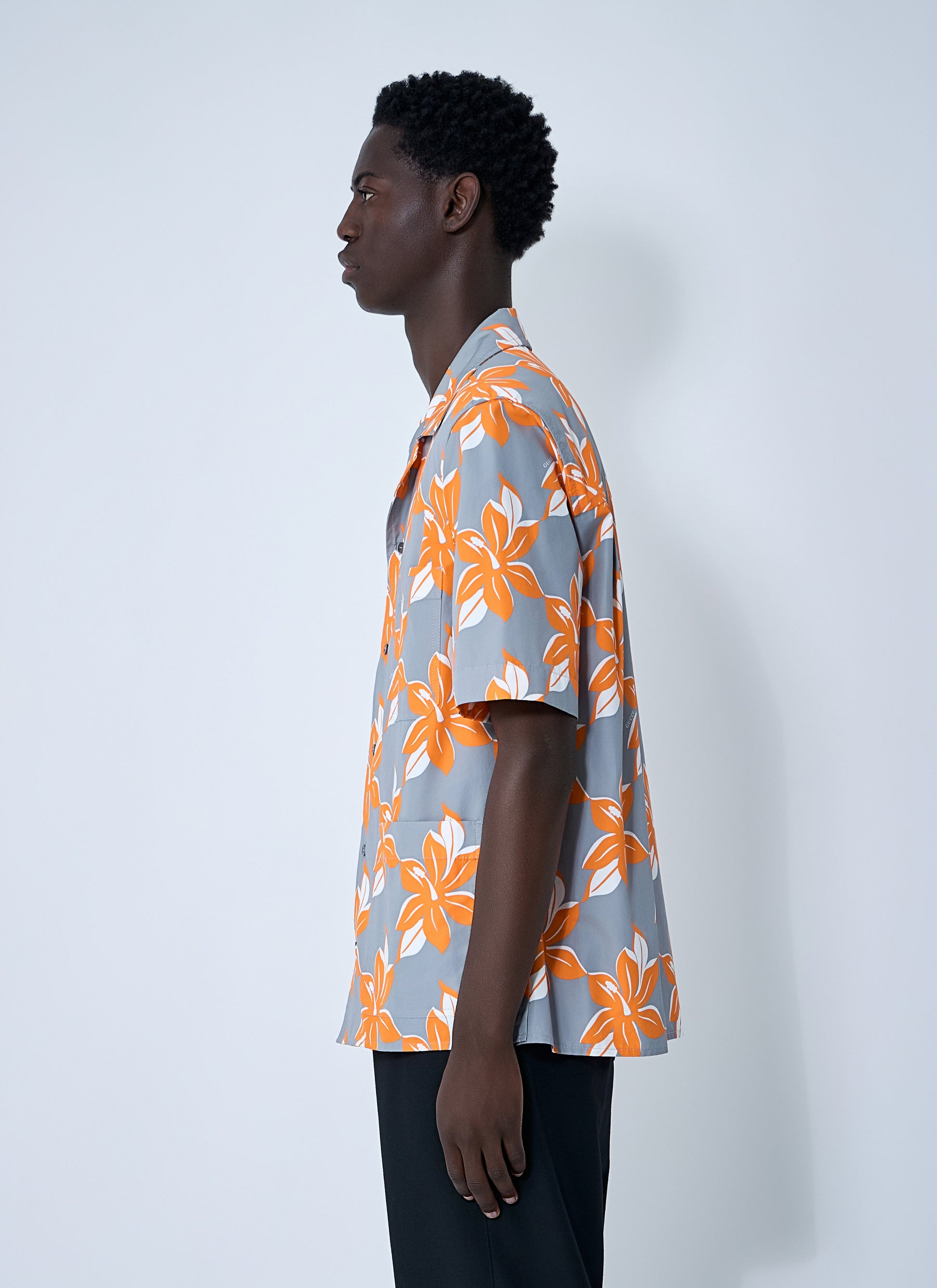 Gucci Men Printed Cotton Poplin Shirt GUCCI