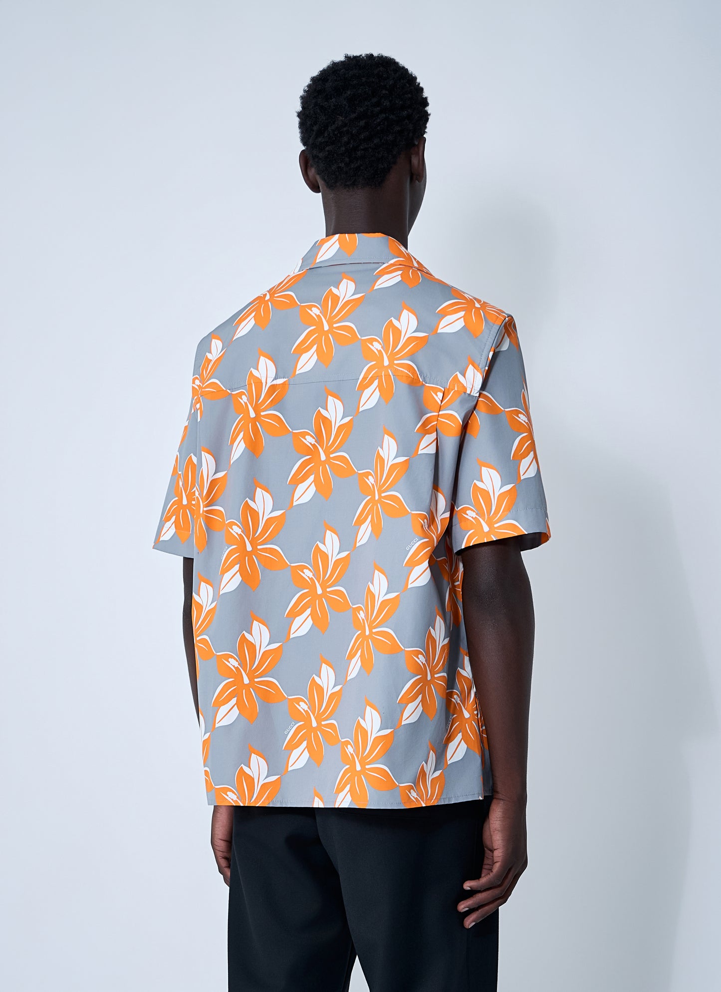 Gucci Men Printed Cotton Poplin Shirt GUCCI