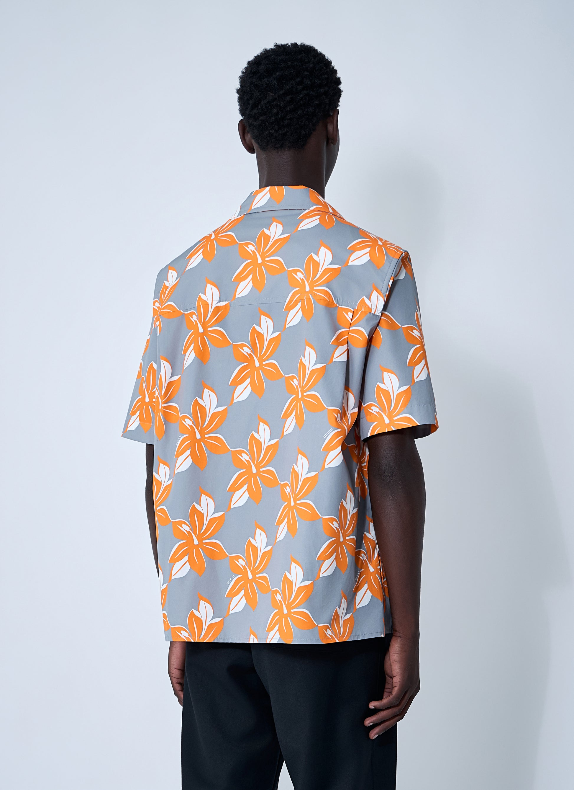 Gucci Men Printed Cotton Poplin Shirt GUCCI
