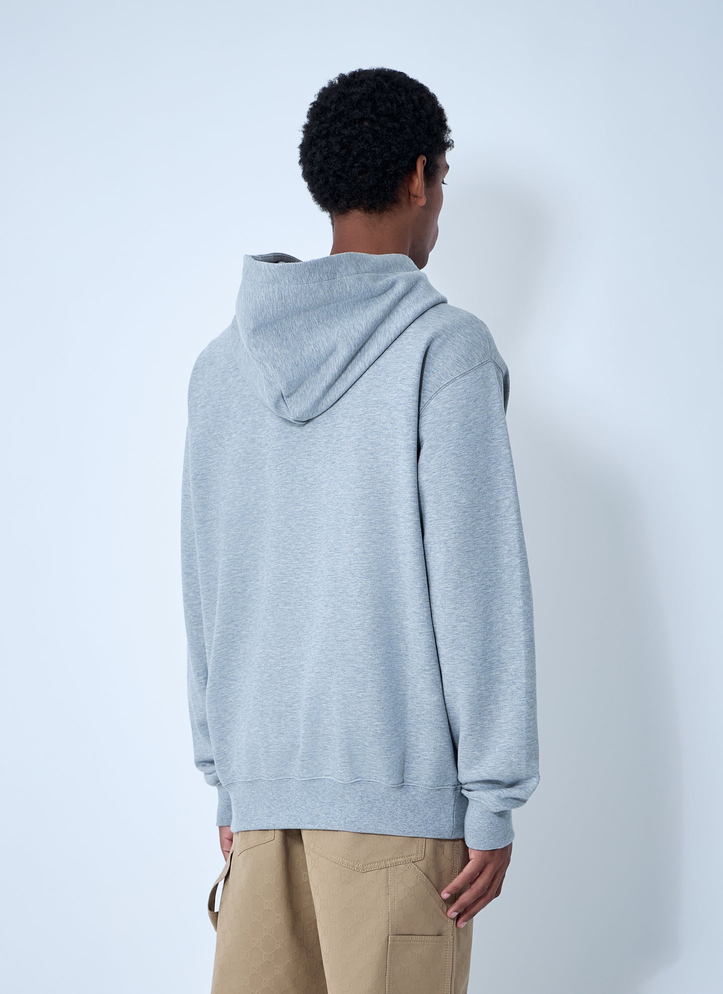 Gucci Men Logo Motif Hooded Sweatshirt GUCCI