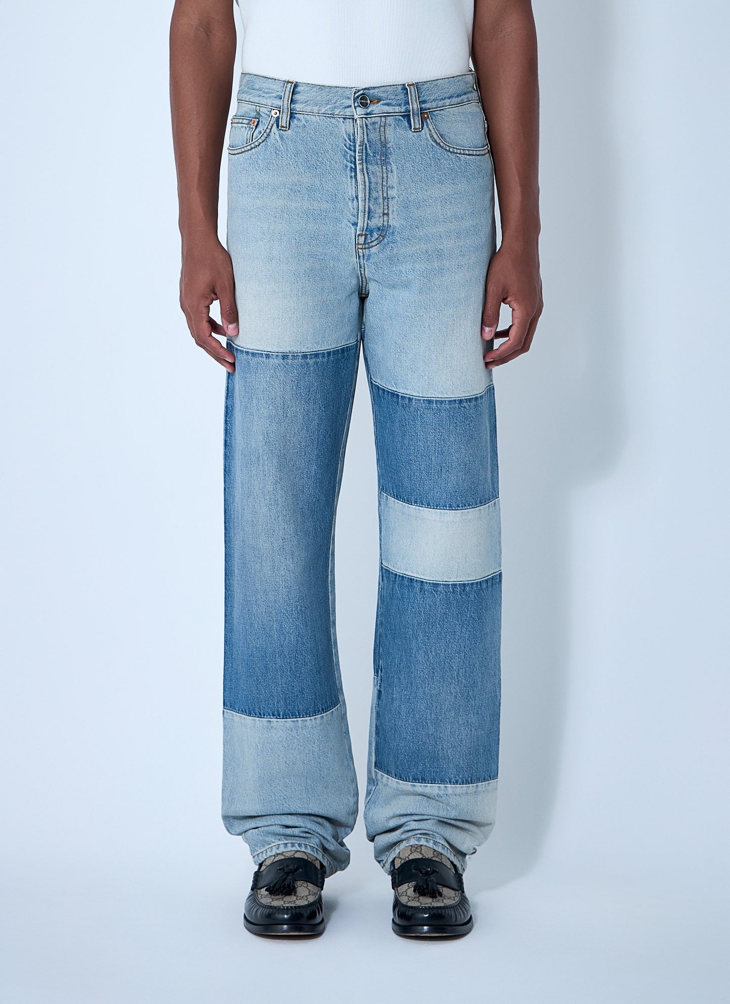Gucci Men Contrast Panel Jeans GUCCI