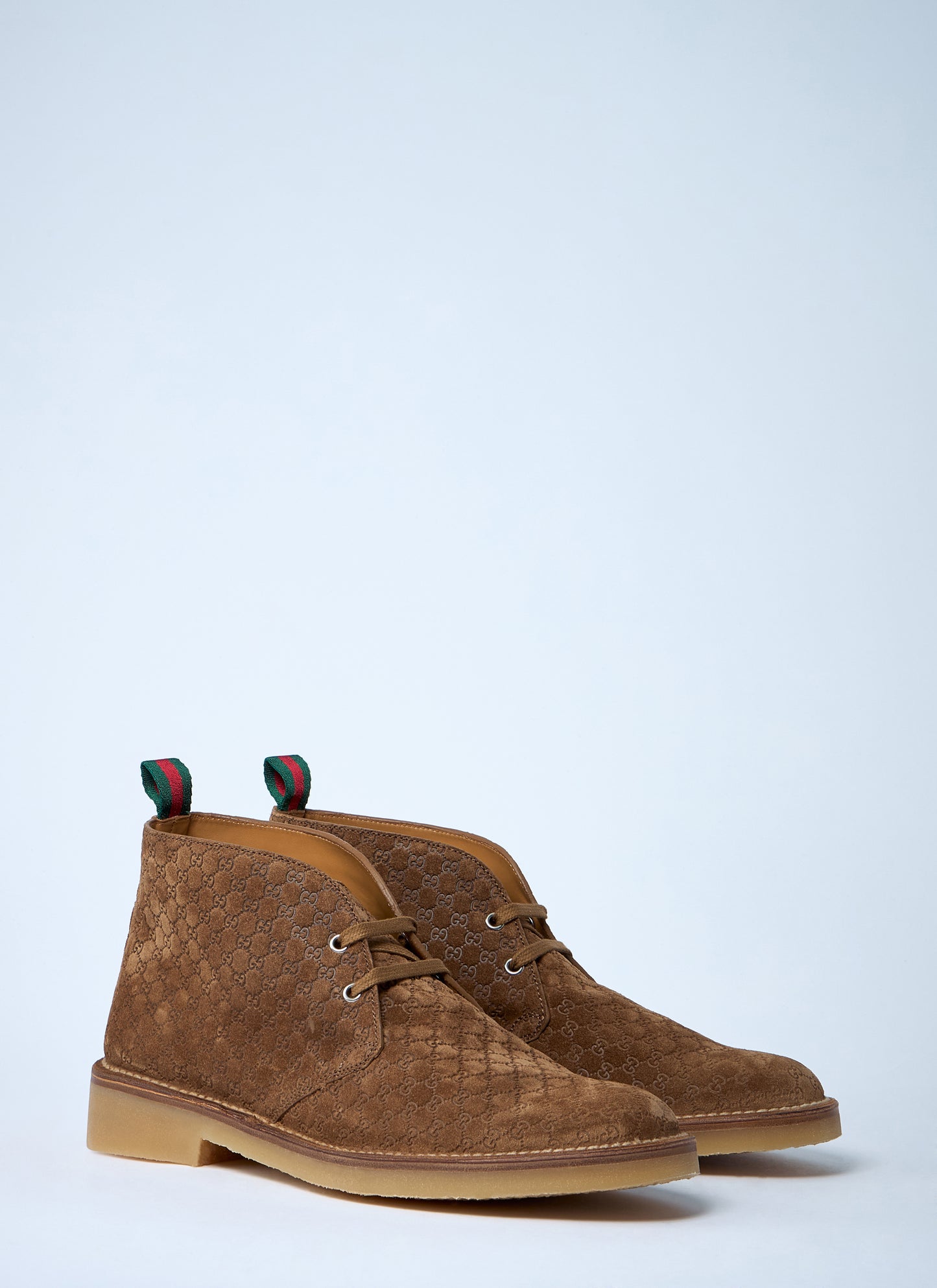 Gucci Men Gg Suede Boots GUCCI