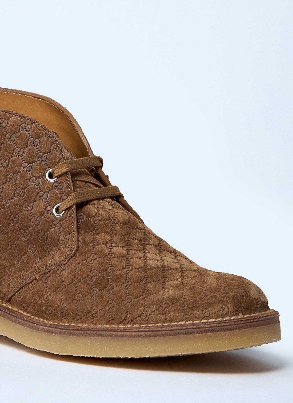 Gucci Men Gg Suede Boots GUCCI