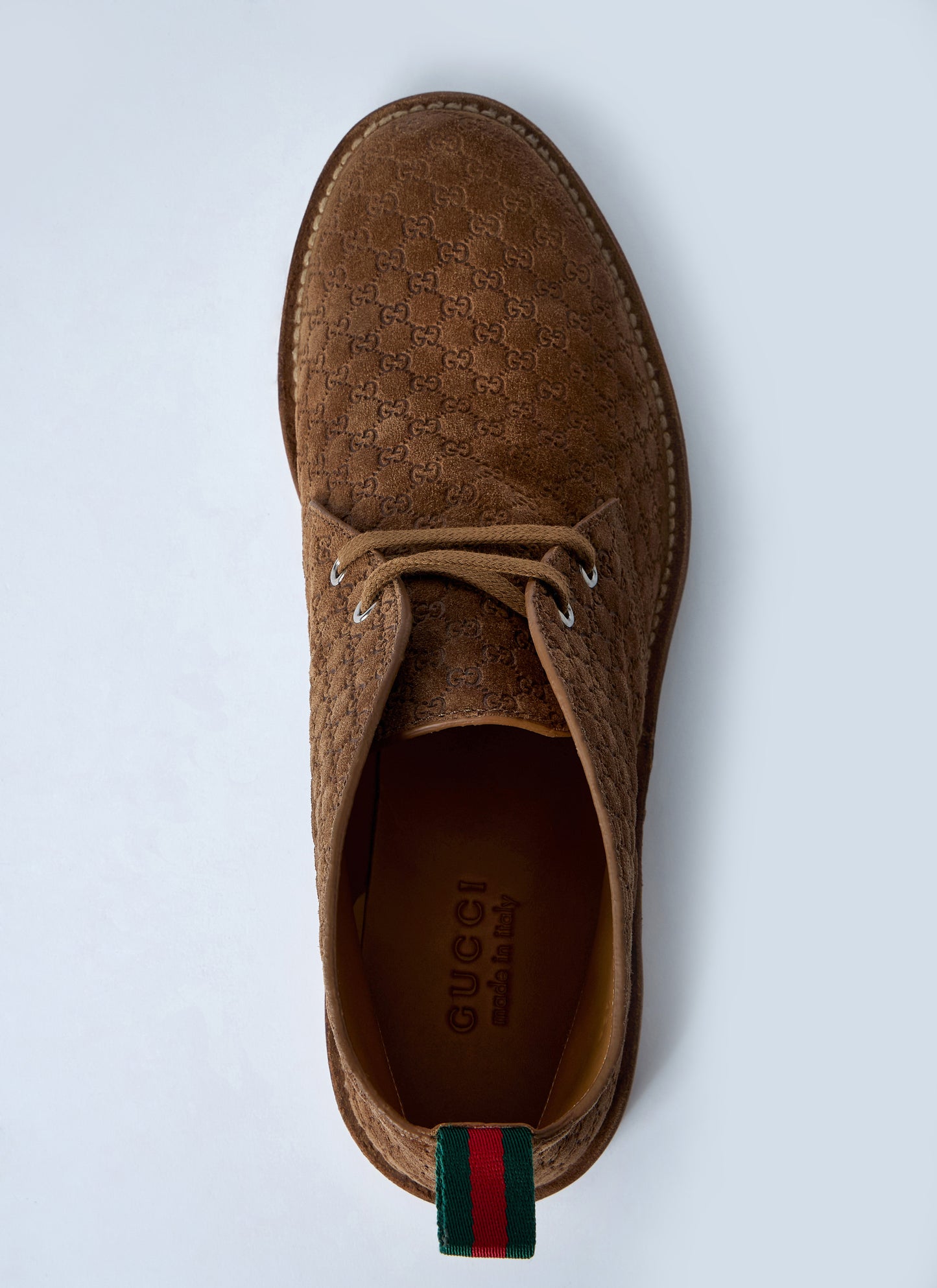 Gucci Men Gg Suede Boots GUCCI